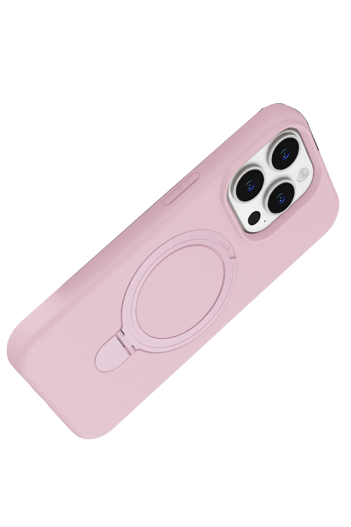 Newface Apple iPhone 15 Pro Max Regal Magsafe Standlı Kapak - Açık Pembe - Görsel 3