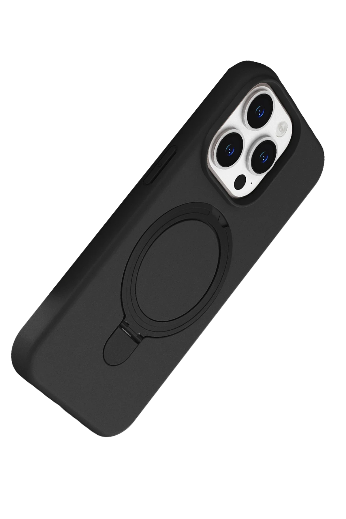 Newface Apple iPhone 15 Pro Max Regal Magsafe Standlı Kapak - Siyah - Görsel 3