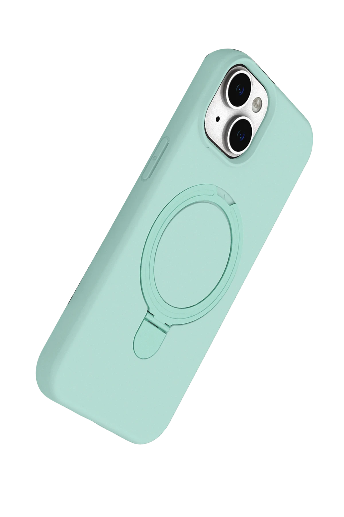 Newface Apple iPhone 15 Regal Magsafe Standlı Kapak - Su Yeşili - Görsel 3