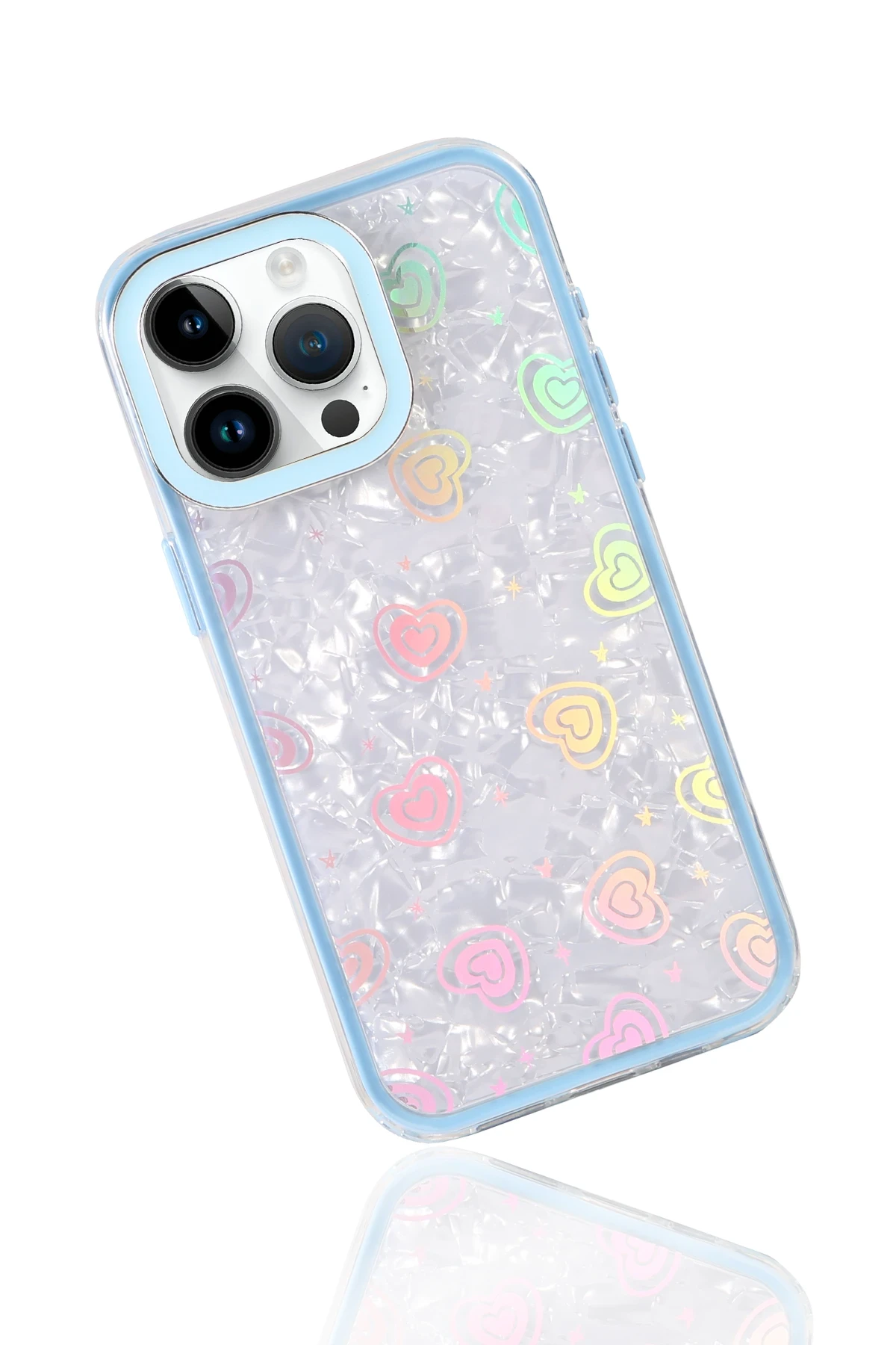 Newface Apple iPhone 16 Pro Max Lumi Desenli Kapak - Mavi - Görsel 4