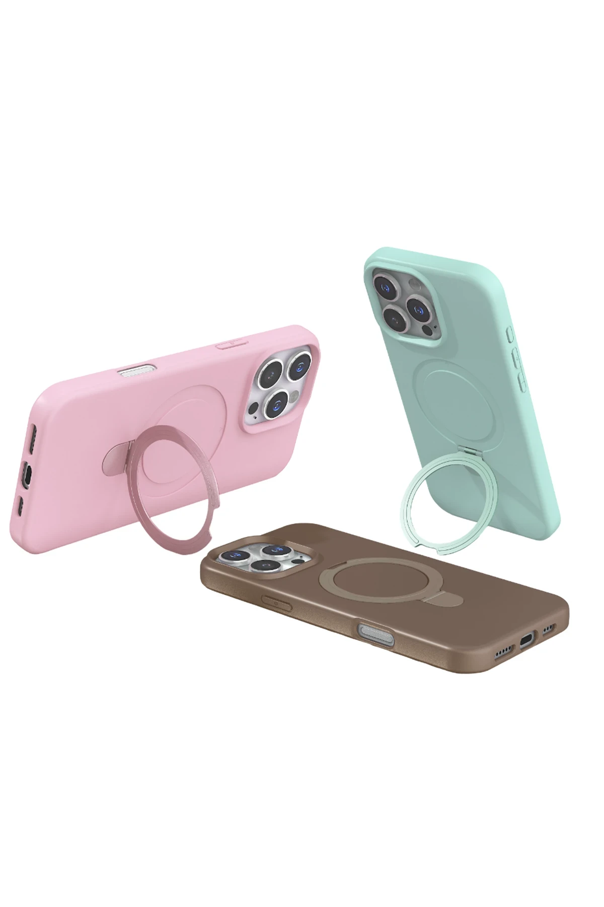 Newface Apple iPhone 16 Pro Regal Magsafe Standlı Kapak - Derin Mor - Görsel 5