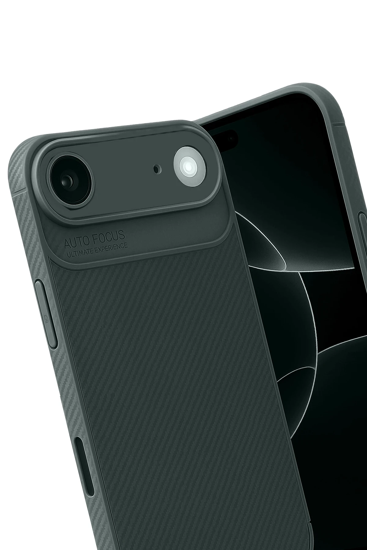 Newface Apple iPhone 17 Air Auto Focus Karbon Kapak - Koyu Yeşil - Görsel 3