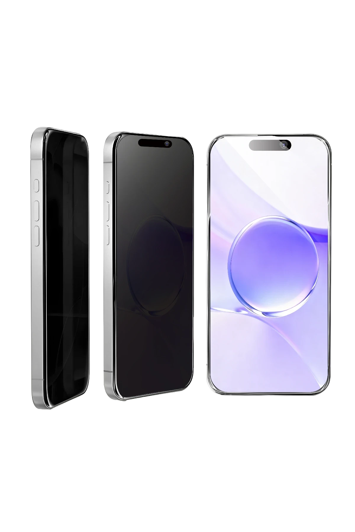 Newface Apple iPhone 17 Air Bilvis 5in1 5D Magic Hayalet Cam Ekran Koruyucu - Siyah - Görsel 3