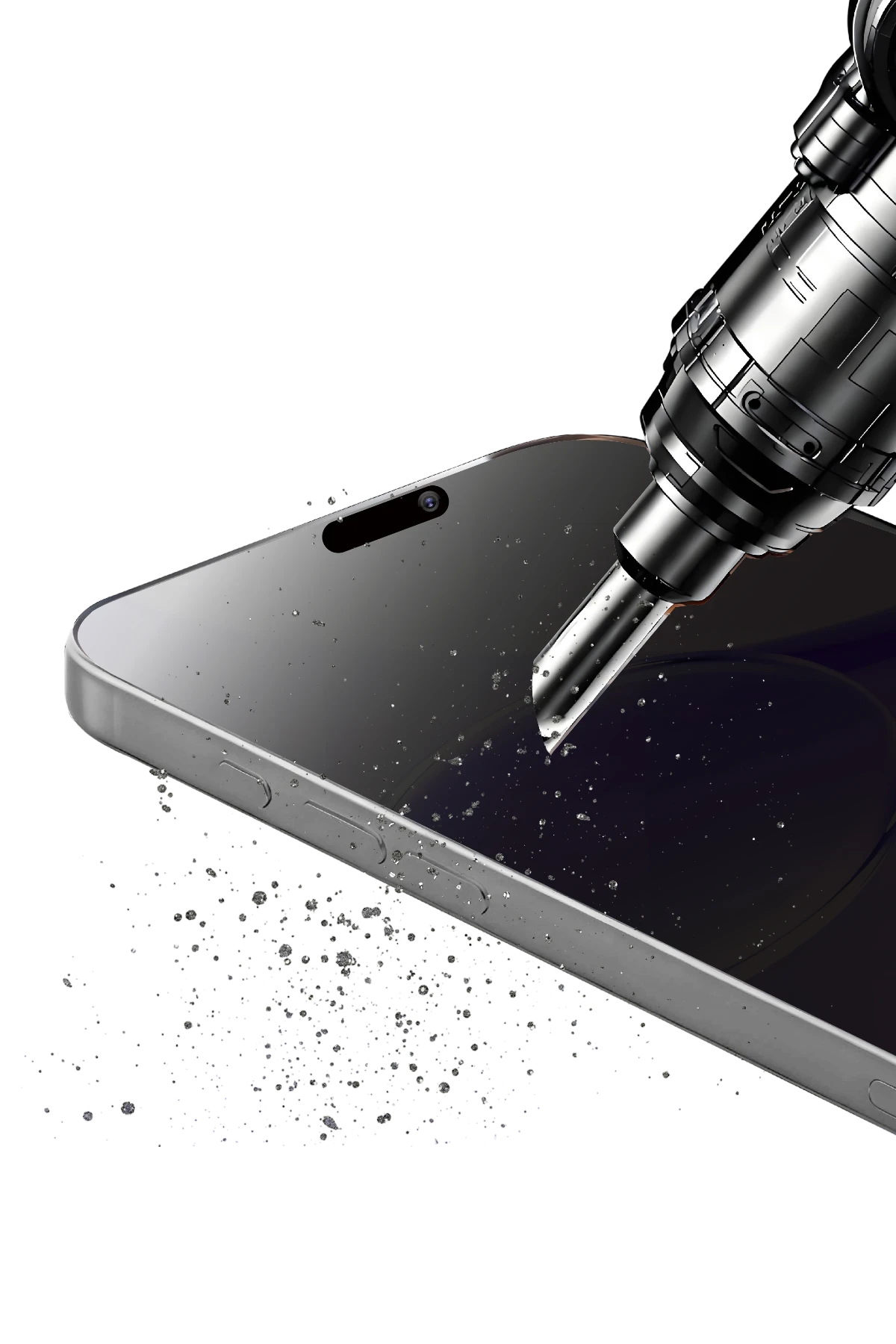 Newface Apple iPhone 17 Air Bilvis 5in1 5D Magic Hayalet Cam Ekran Koruyucu - Siyah - Görsel 5