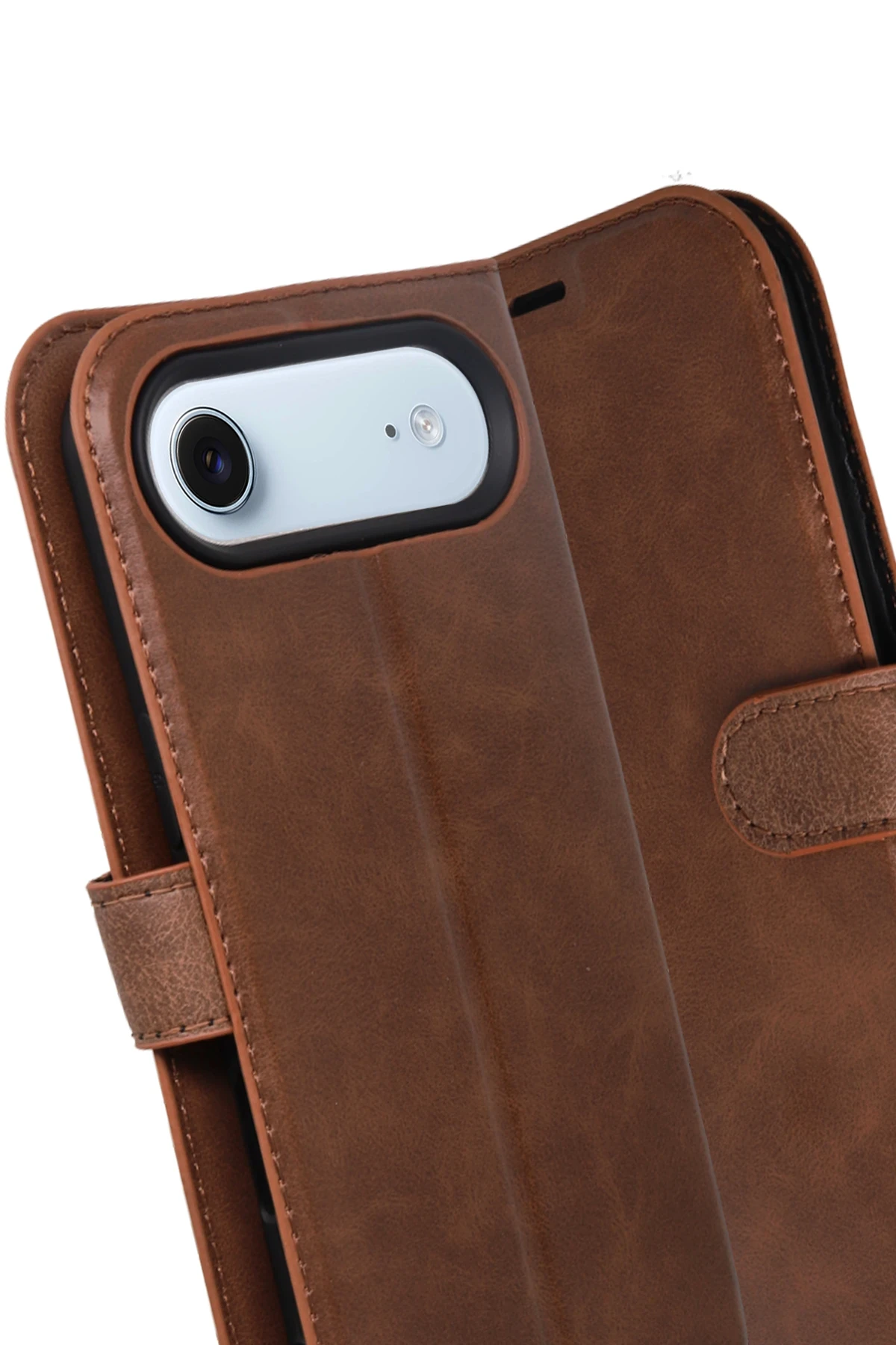 Newface Apple iPhone 17 Air Trend S Plus Kapaklı Kılıf - Taba - Görsel 3