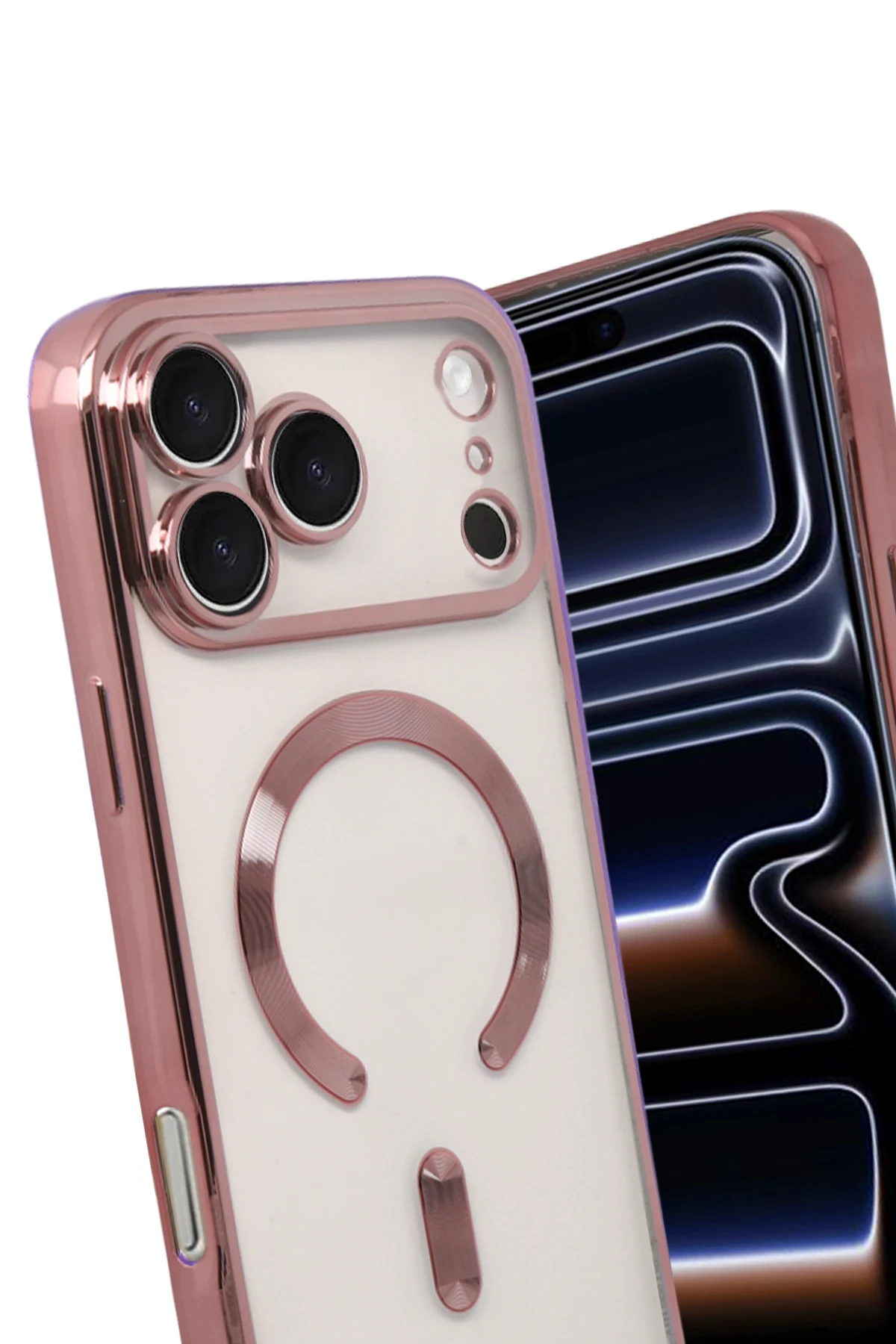 Newface Apple iPhone 17 Pro Kross Magneticsafe Kapak - Rose - Görsel 3