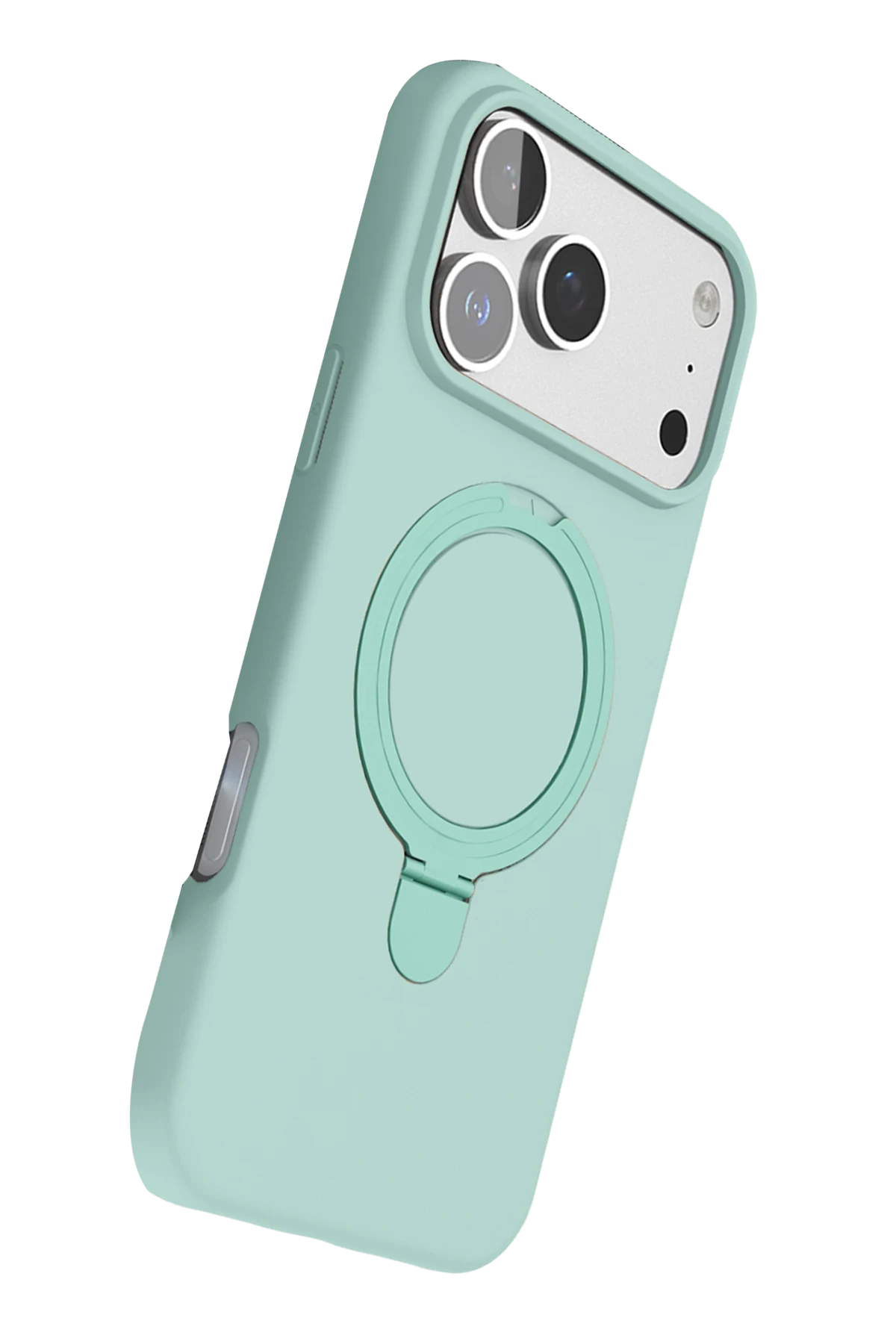 Newface Apple iPhone 17 Pro Regal Magsafe Standlı Kapak - Su Yeşili - Görsel 4