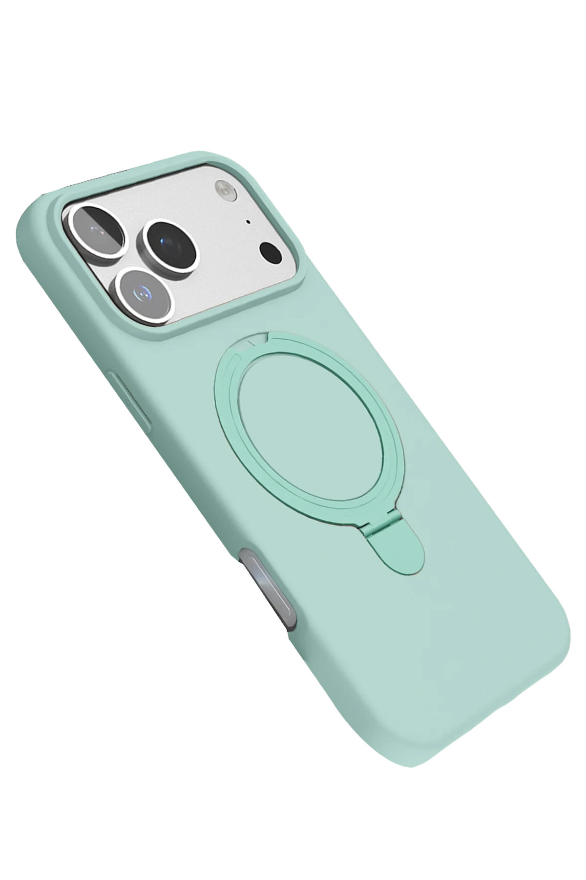 Newface Apple iPhone 17 Pro Regal Magsafe Standlı Kapak - Su Yeşili - Görsel 5