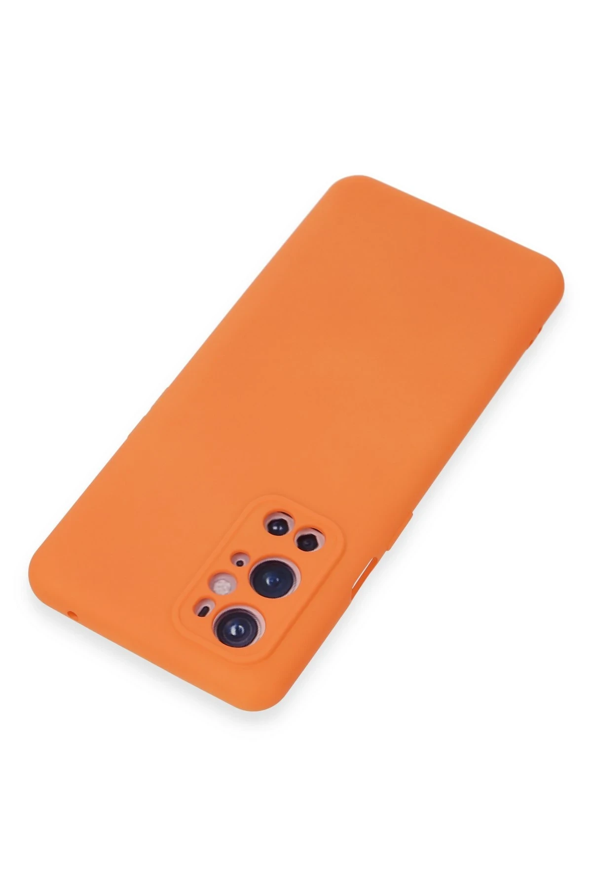 Newface One Plus 9 Pro Kılıf Nano içi Kadife Silikon - Turuncu - Görsel 3
