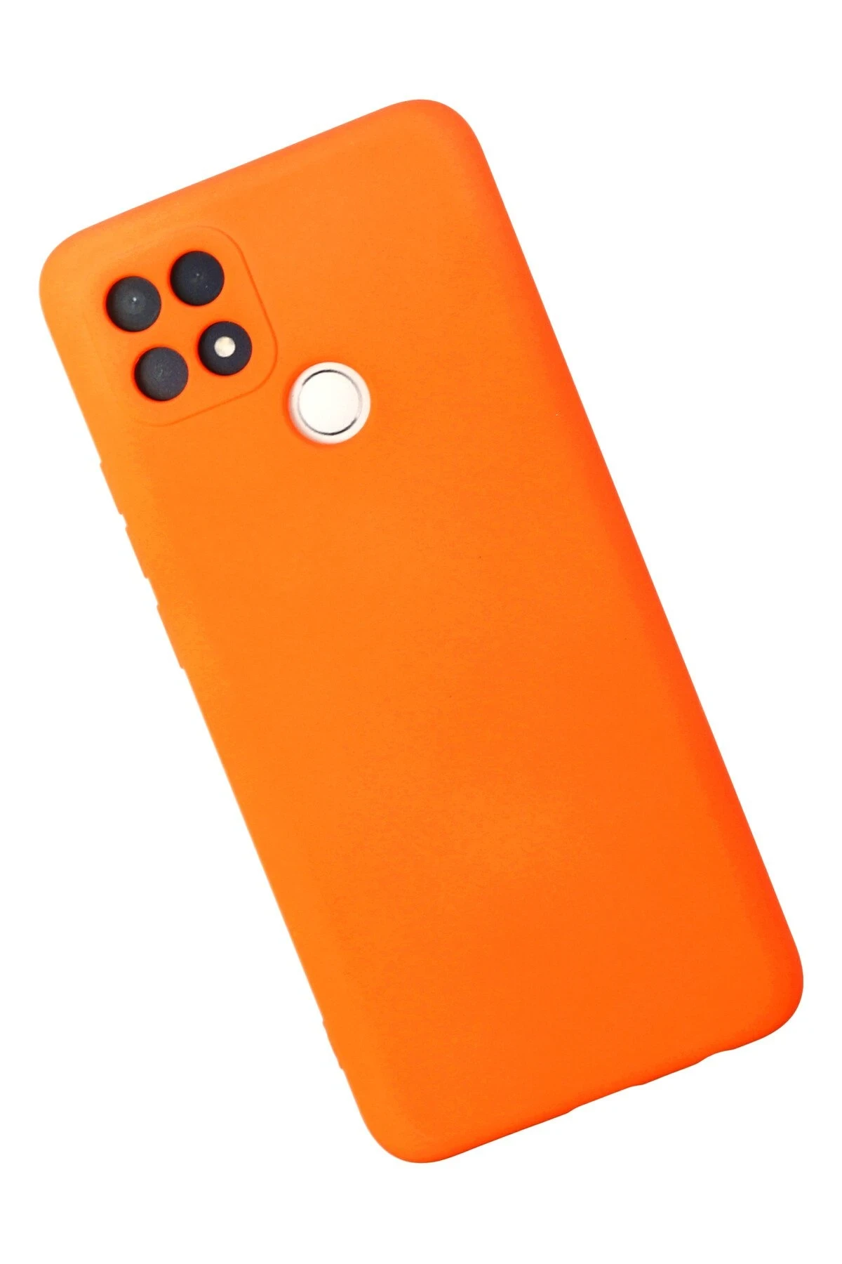 Newface Oppo A15 Kılıf Nano içi Kadife Silikon - Turuncu - Görsel 3