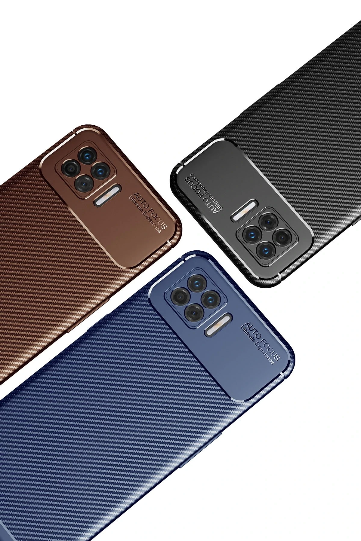 Newface Oppo A73 Kılıf Auto Focus Karbon Kapak - Lacivert - Görsel 3