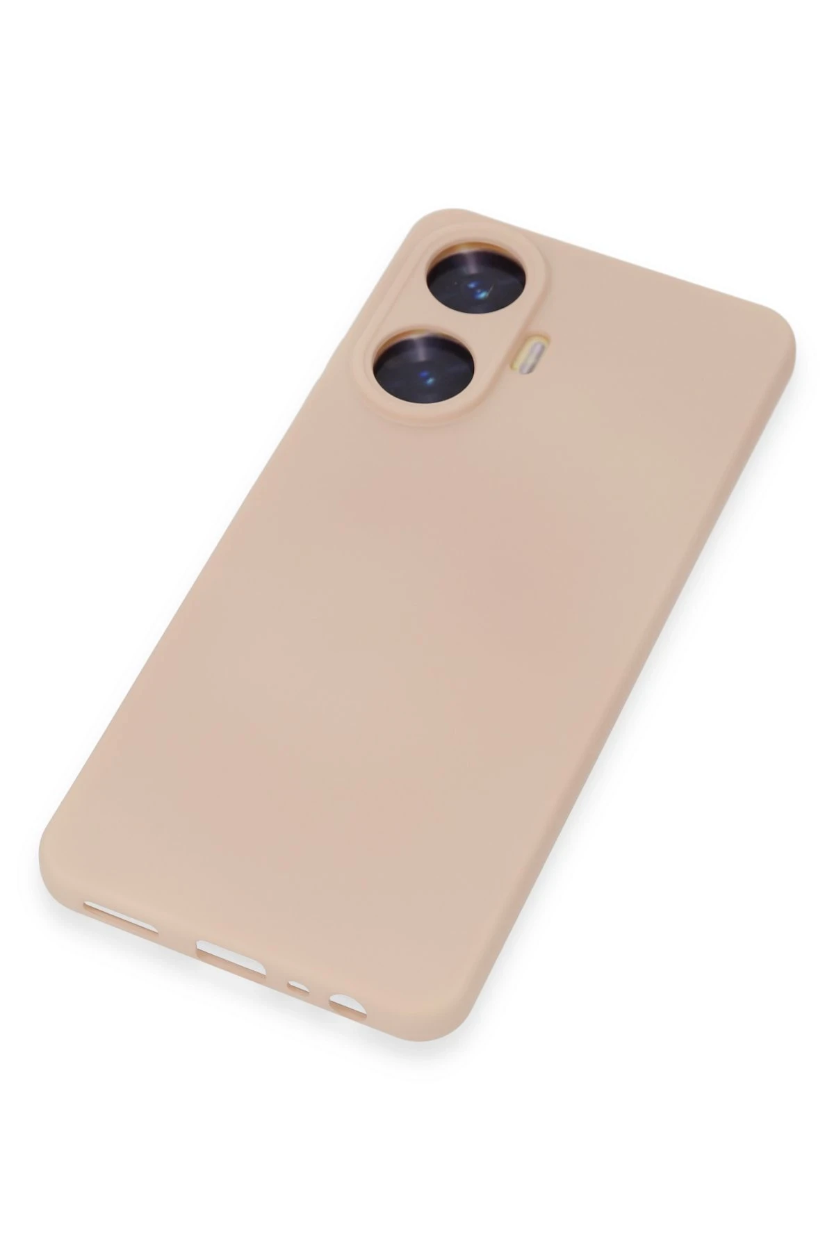 Newface Realme C55 Kılıf Nano içi Kadife Silikon - Pudra - Görsel 3