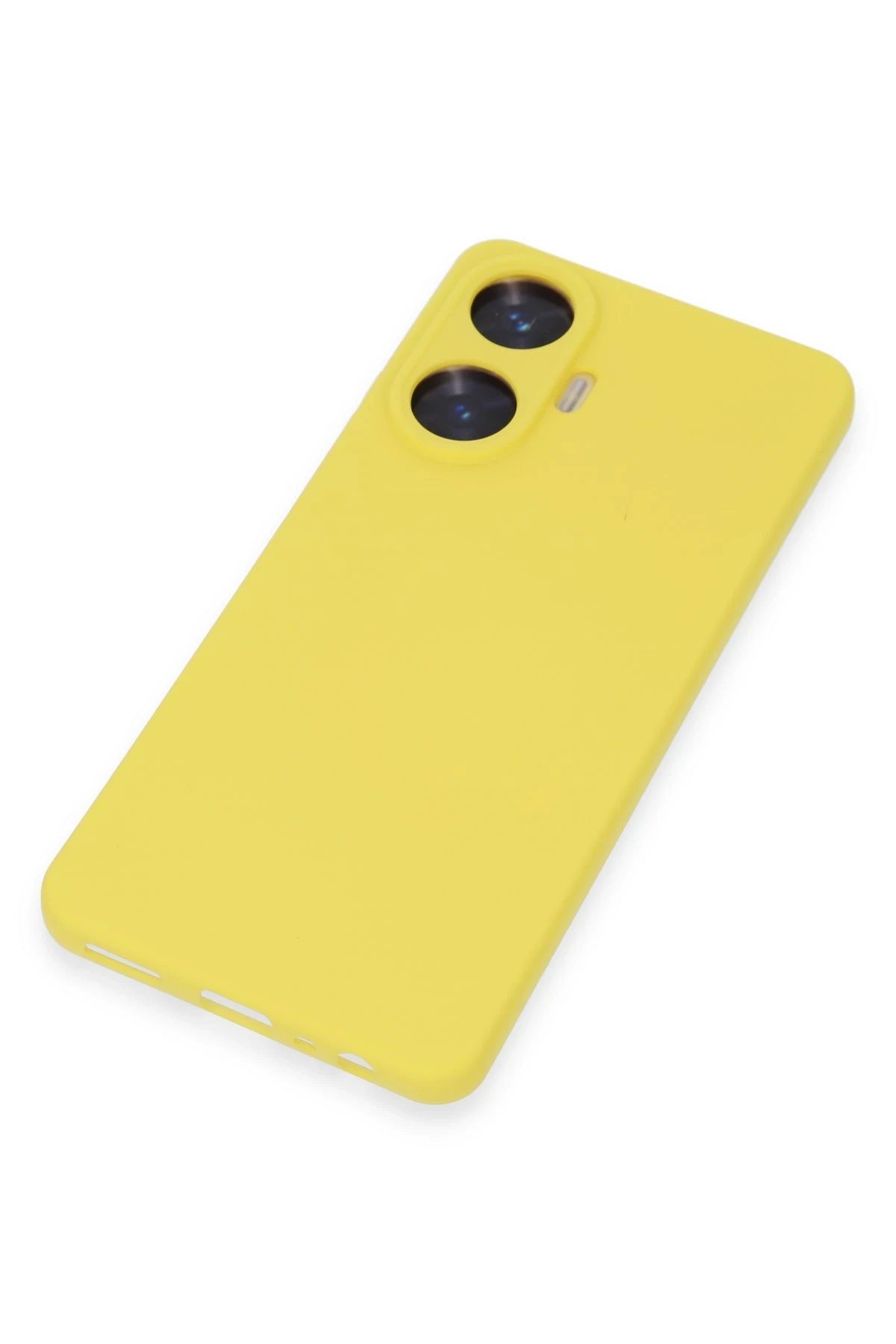 Newface Realme C55 Kılıf Nano içi Kadife Silikon - Sarı - Görsel 3