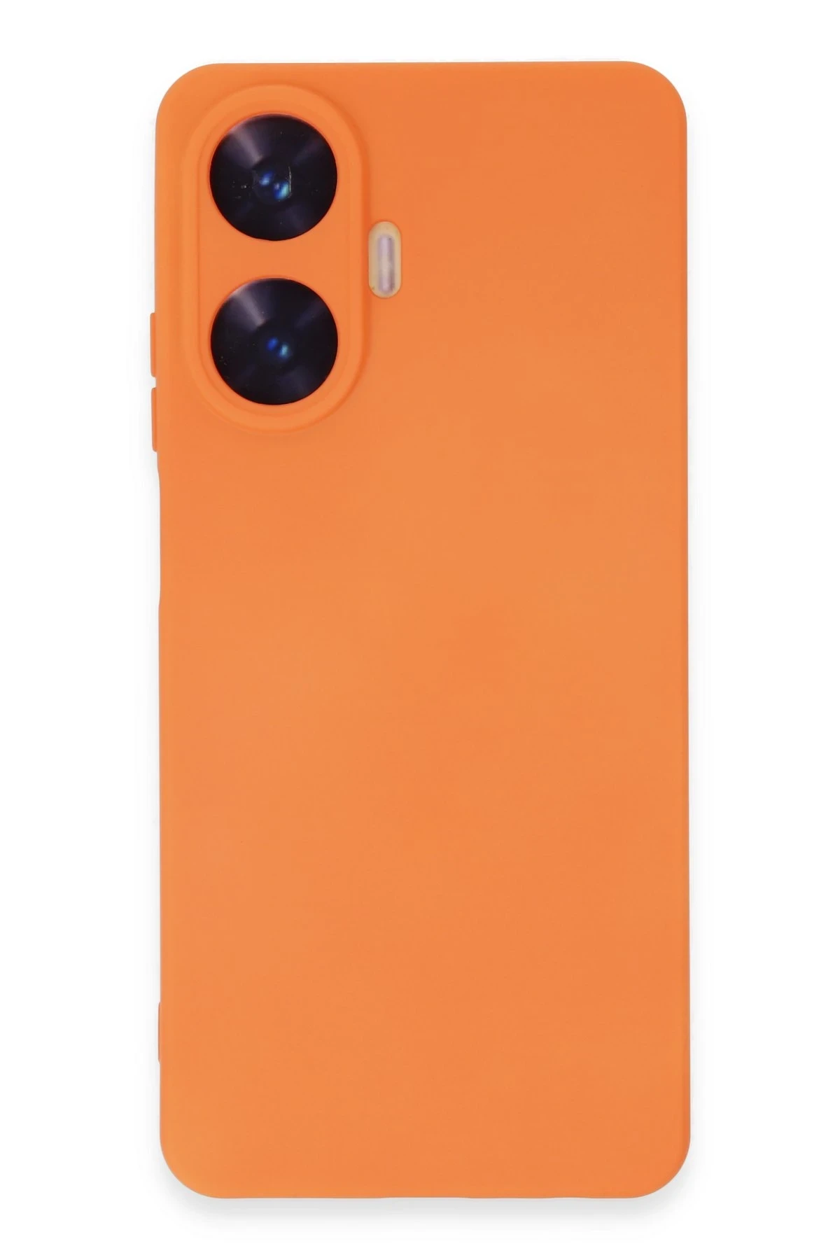 Newface Realme C55 Kılıf Nano içi Kadife Silikon - Turuncu - Görsel 3