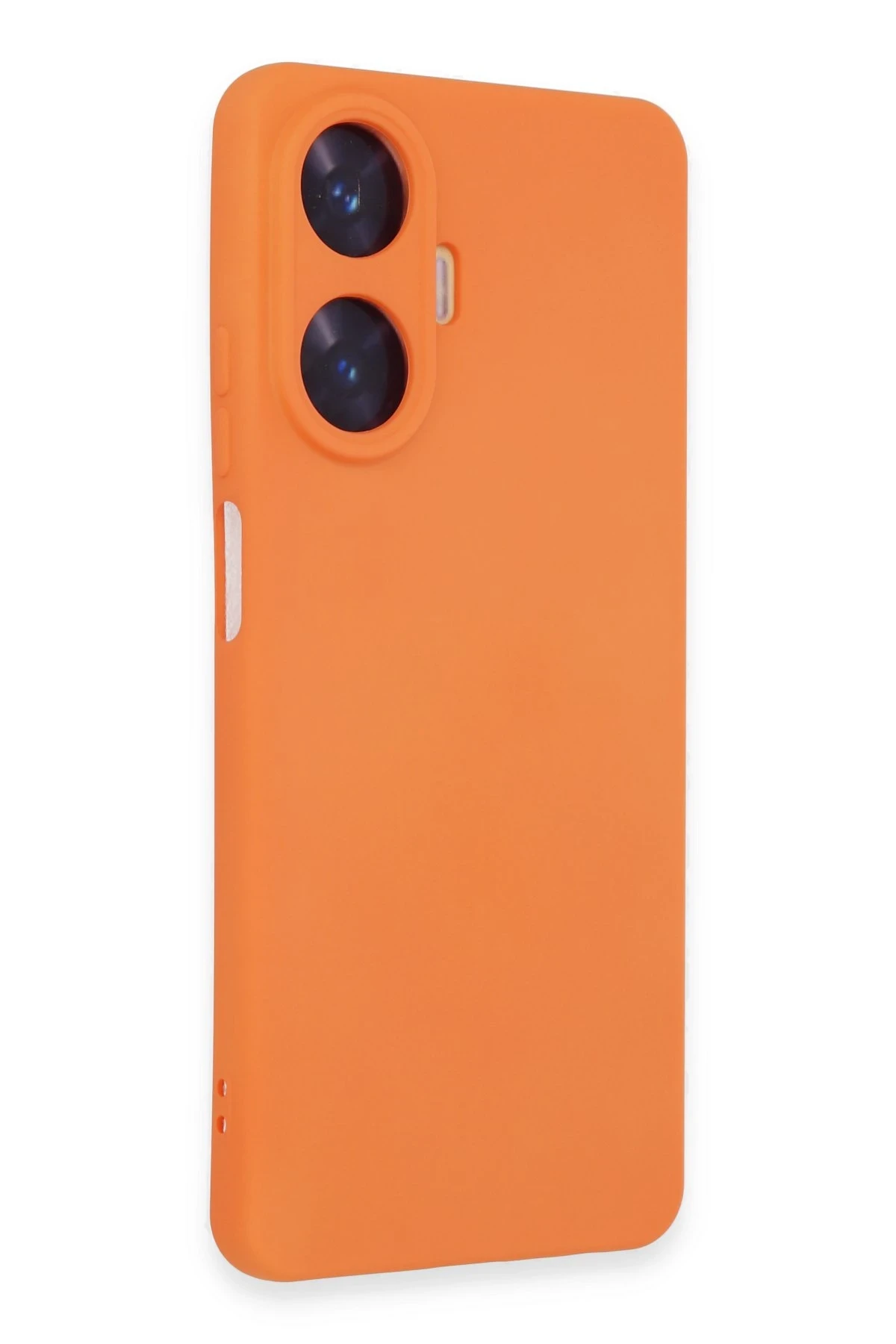 Newface Realme C55 Kılıf Nano içi Kadife Silikon - Turuncu - Görsel 4