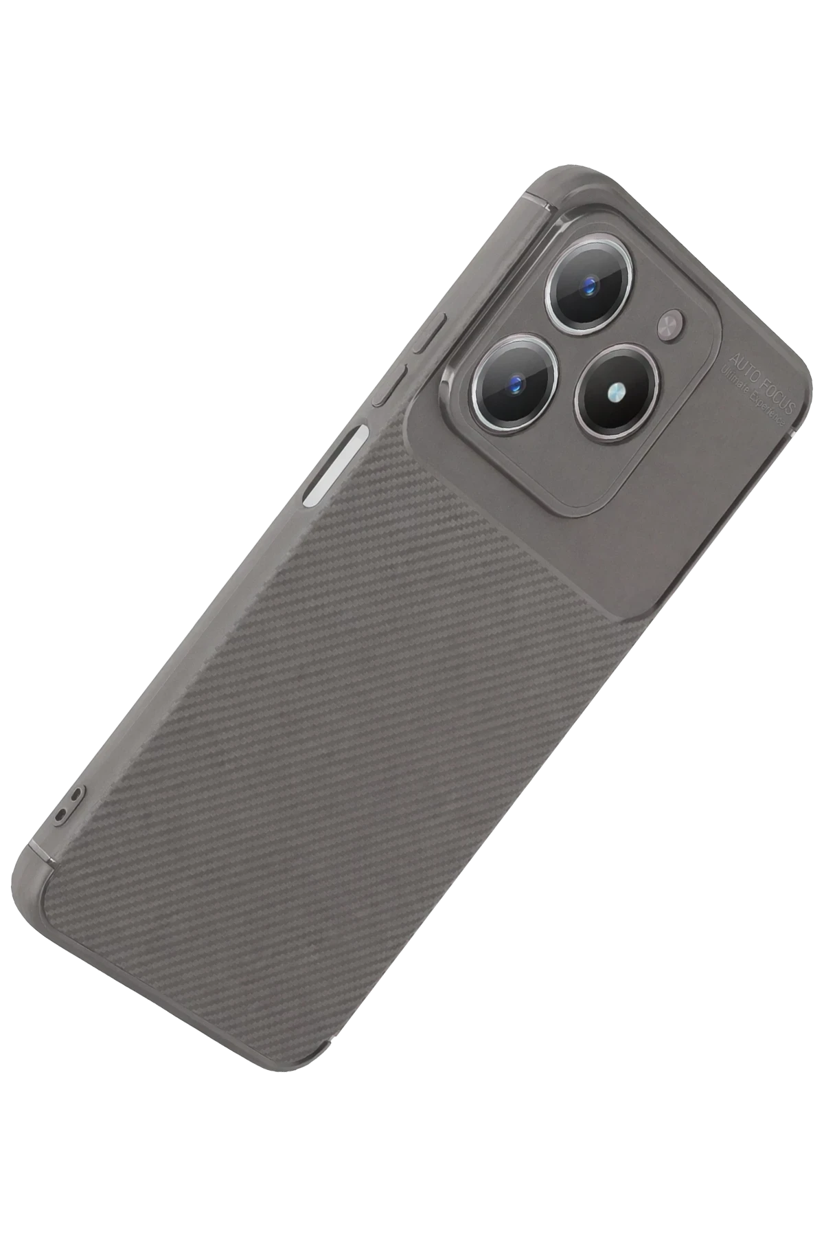 Newface Realme C61 Kılıf Auto Focus Karbon Kapak - Gri - Görsel 3