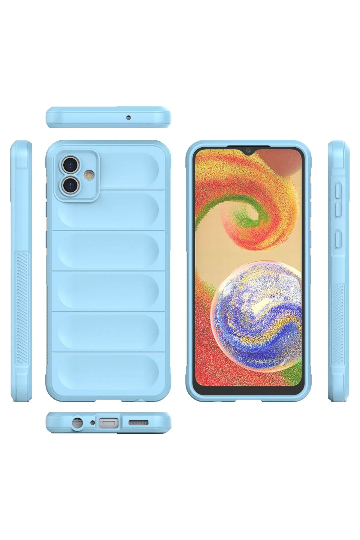 Newface Samsung Galaxy A04 Kılıf Optimum Silikon - Sky Blue - Görsel 3