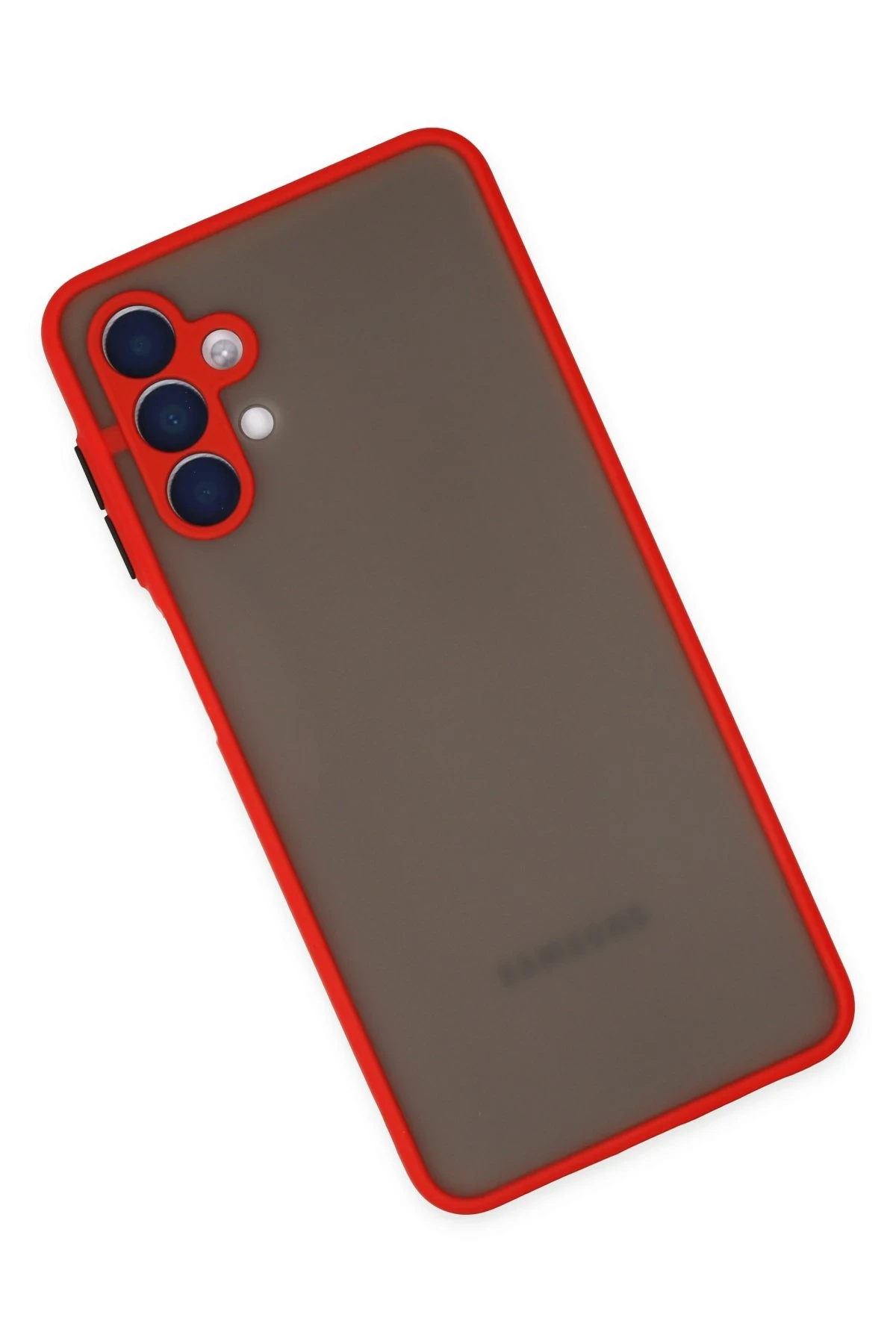 Newface Samsung Galaxy A04S Kılıf Montreal Silikon Kapak - Kırmızı - Görsel 3
