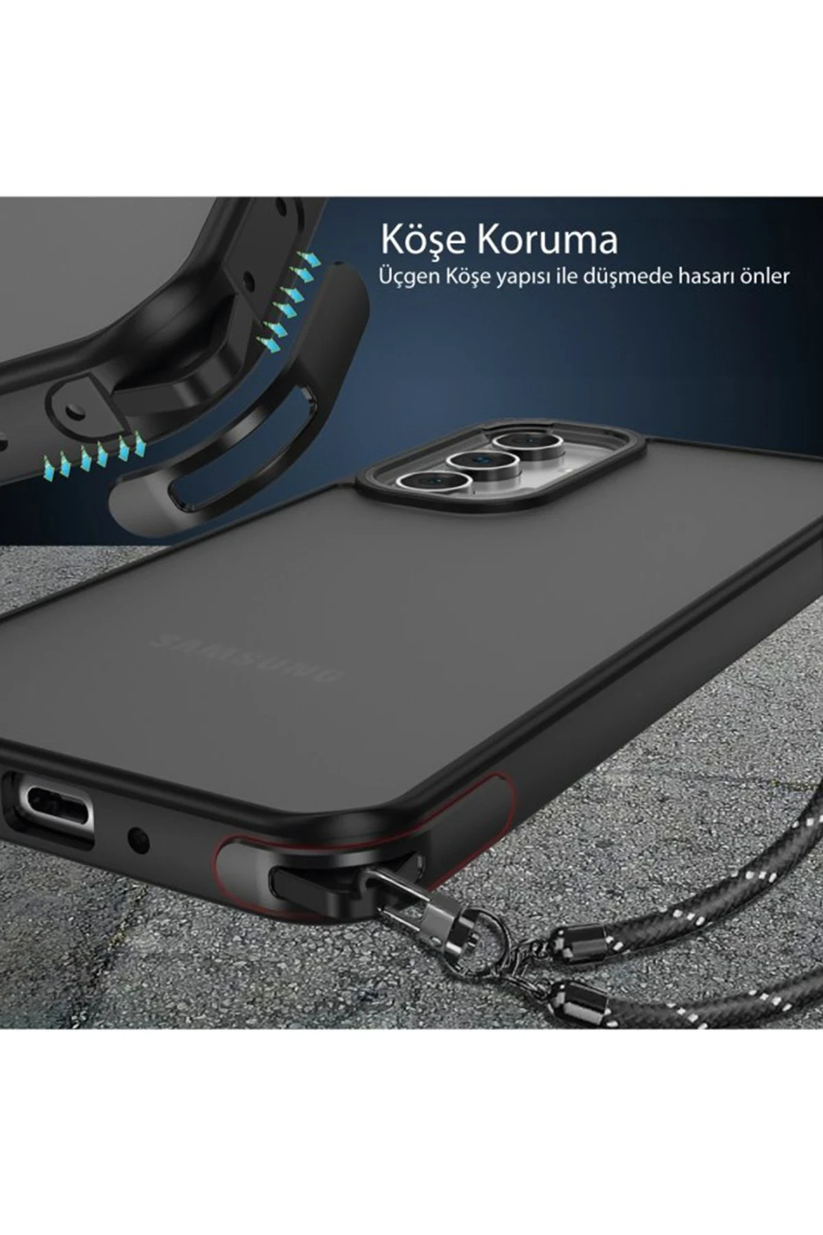 Newface Samsung Galaxy A05S Kılıf Elegant Kapak - Pudra - Görsel 3