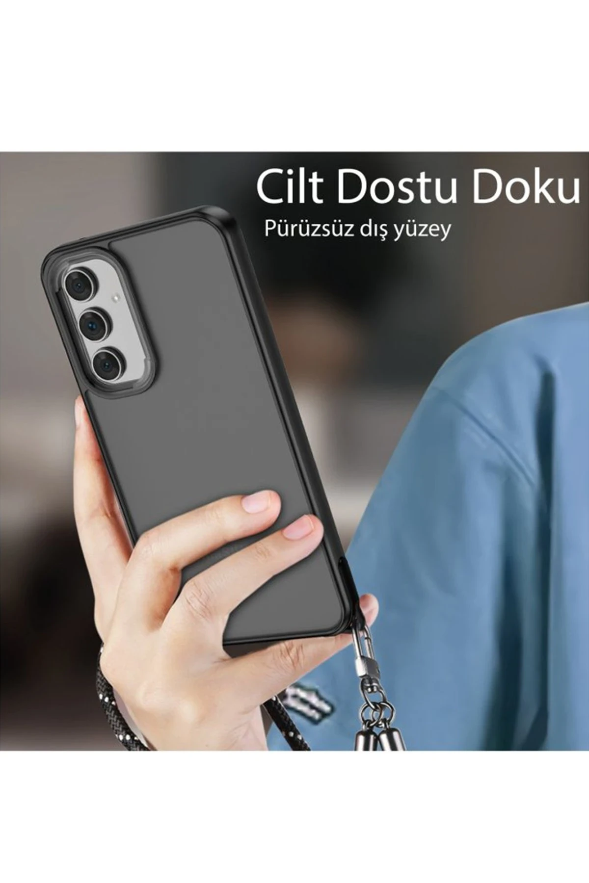 Newface Samsung Galaxy A05S Kılıf Elegant Kapak - Pudra - Görsel 4