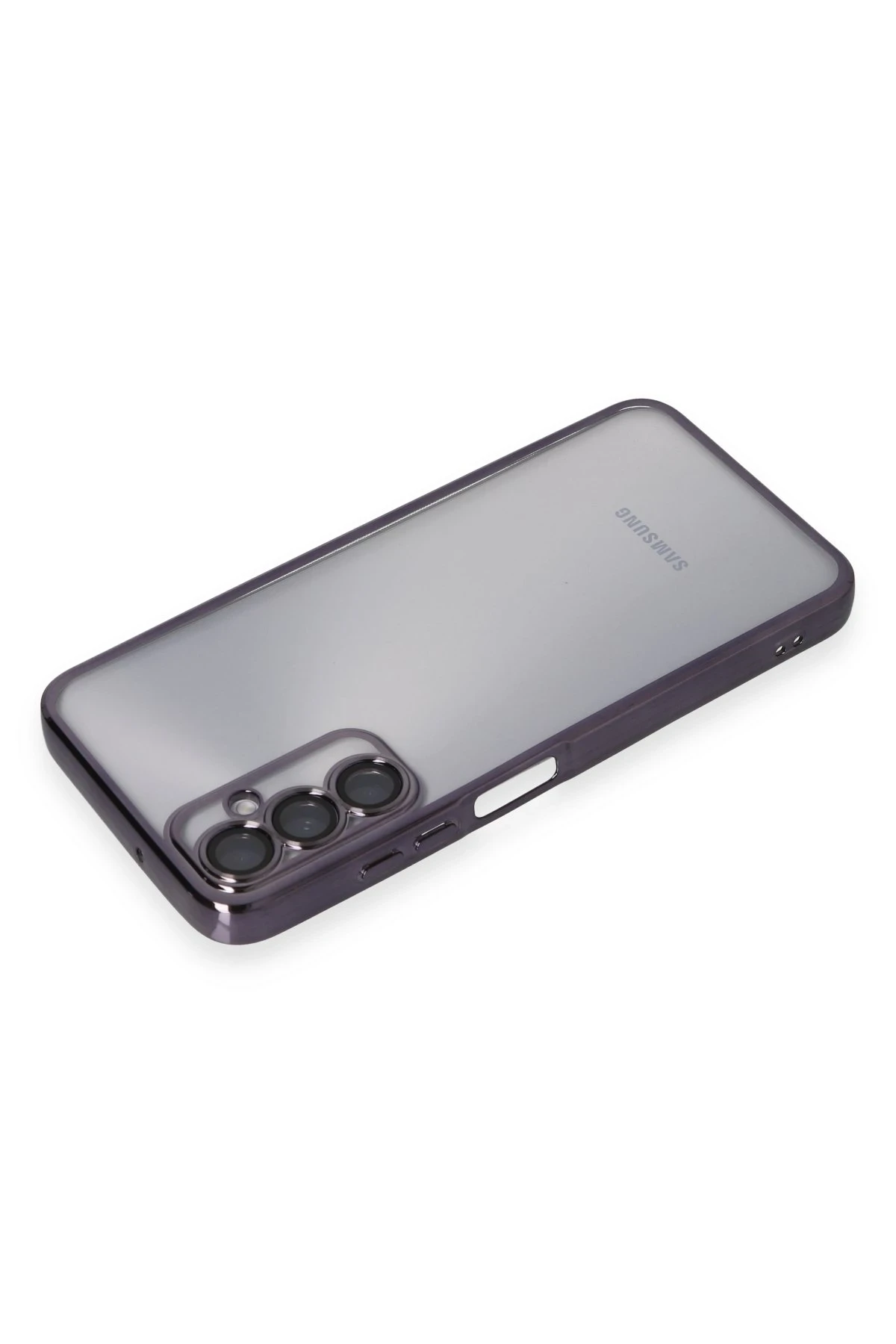 Newface Samsung Galaxy A05S Kılıf Razer Lensli Silikon - Mor - Görsel 3