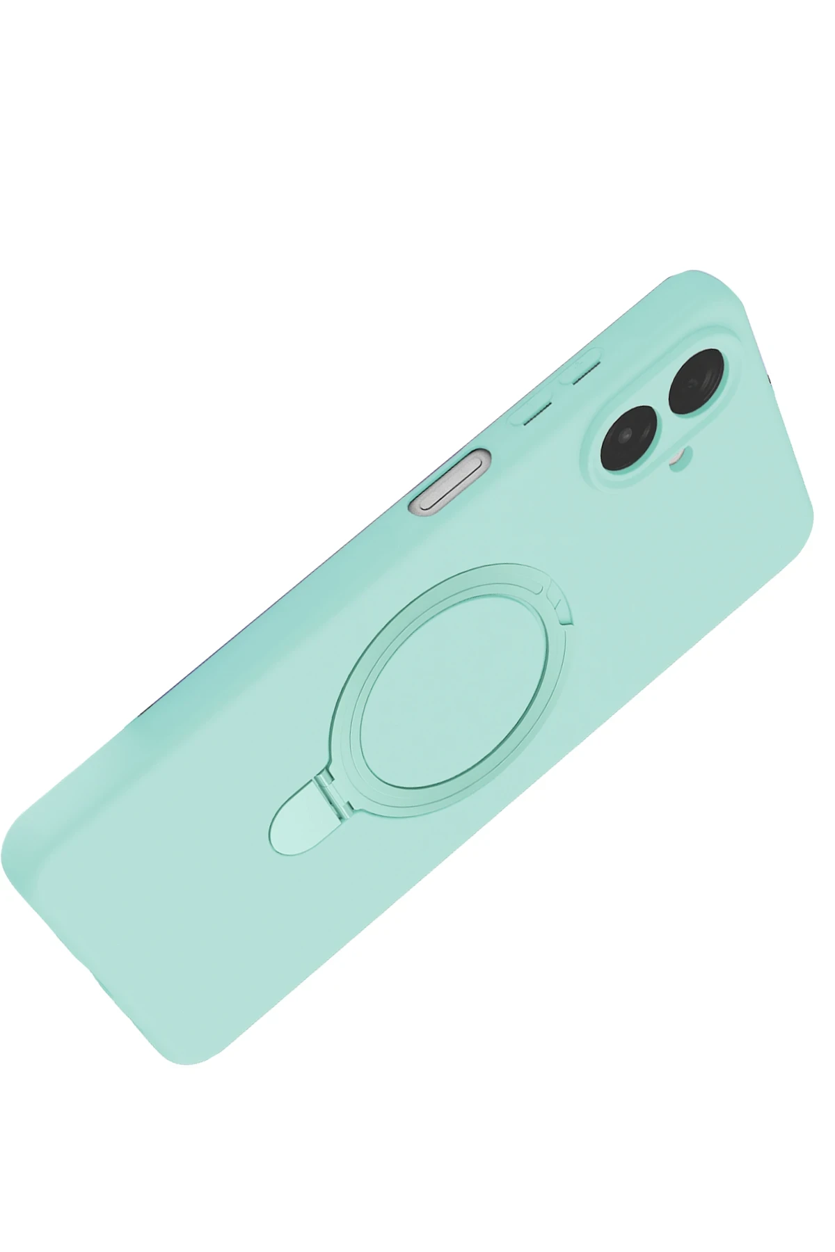 Newface Samsung Galaxy A07 4G Regal Magsafe Standlı Kapak - Su Yeşili - Görsel 3