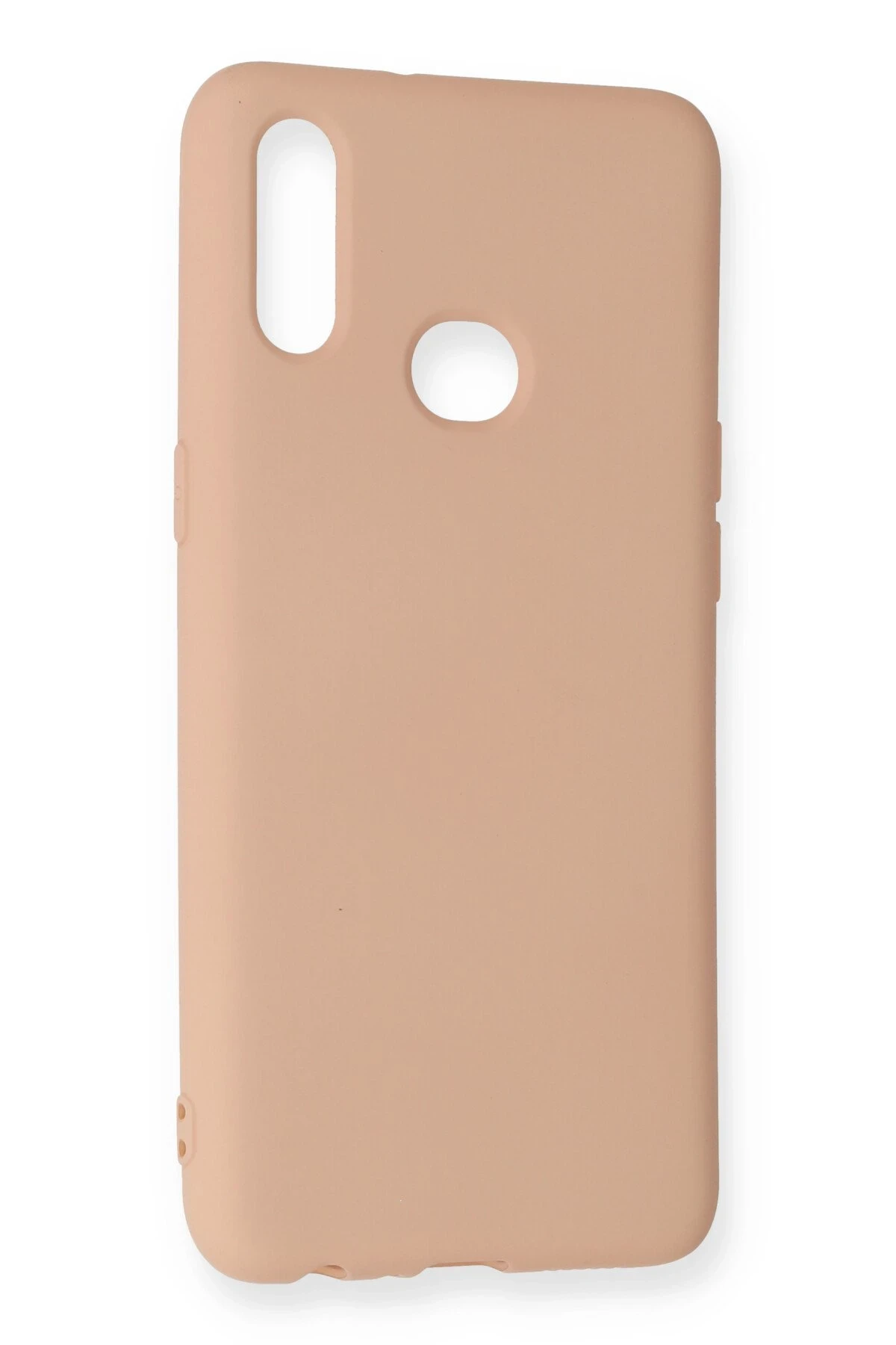 Newface Samsung Galaxy A10S Kılıf Nano içi Kadife Silikon - Pudra - Görsel 3