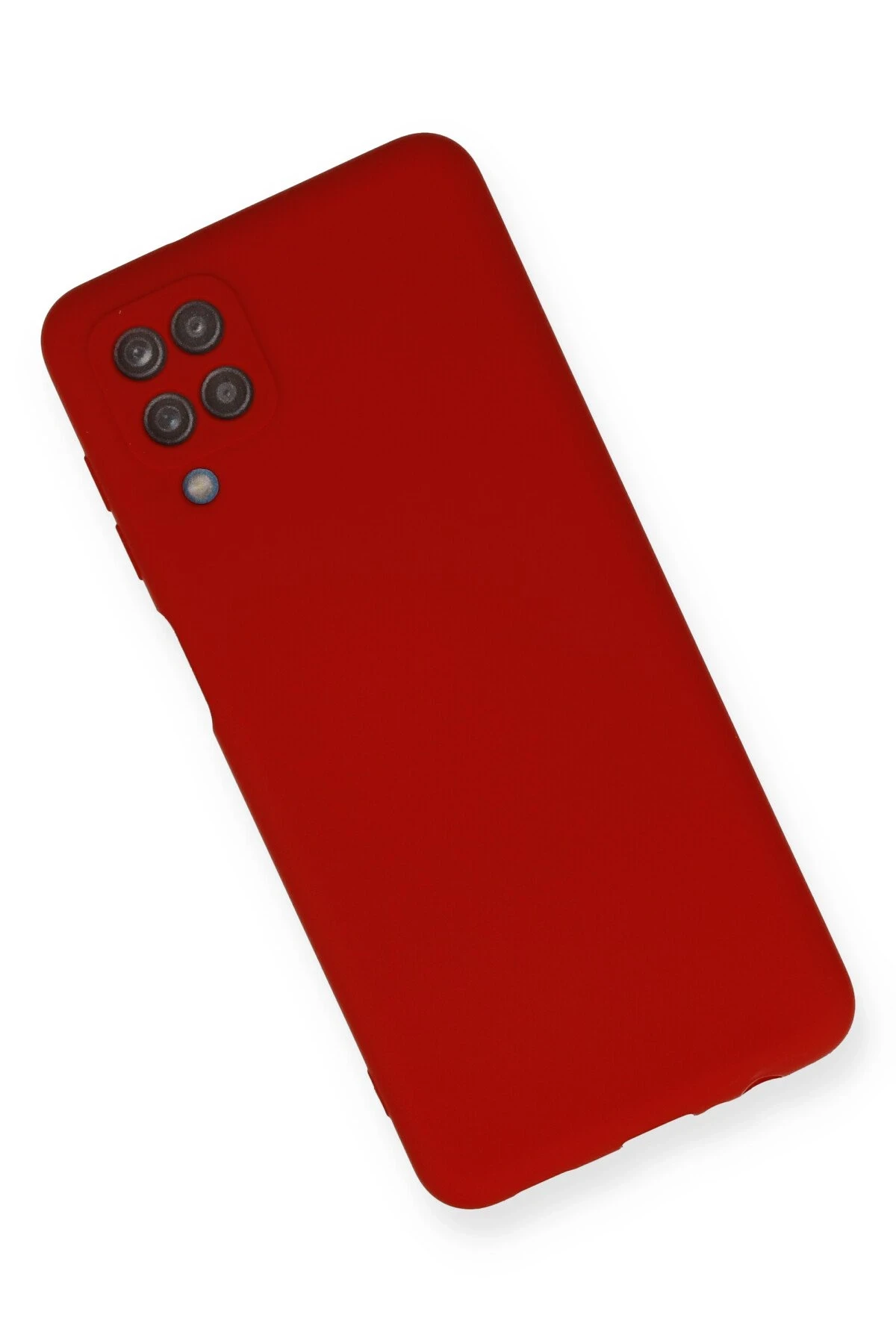 Newface Samsung Galaxy A12 Kılıf Nano içi Kadife Silikon - Kırmızı - Görsel 3