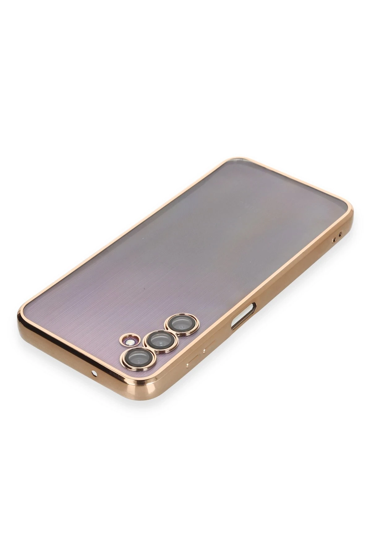 Newface Samsung Galaxy A14 4G Kılıf Razer Lensli Silikon - Gold - Görsel 3