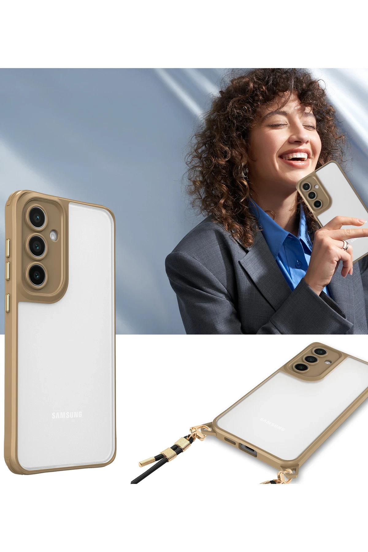 Newface Samsung Galaxy A15 4G Kılıf Penta Silikon Kılıf - Şeffaf - Görsel 3