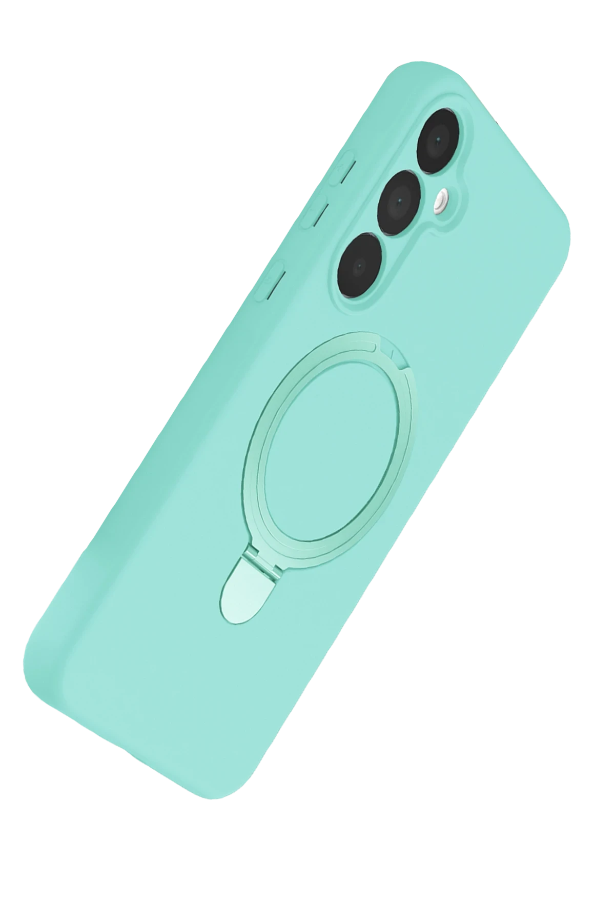 Newface Samsung Galaxy A15 4G Regal Magsafe Standlı Kapak - Su Yeşili - Görsel 3