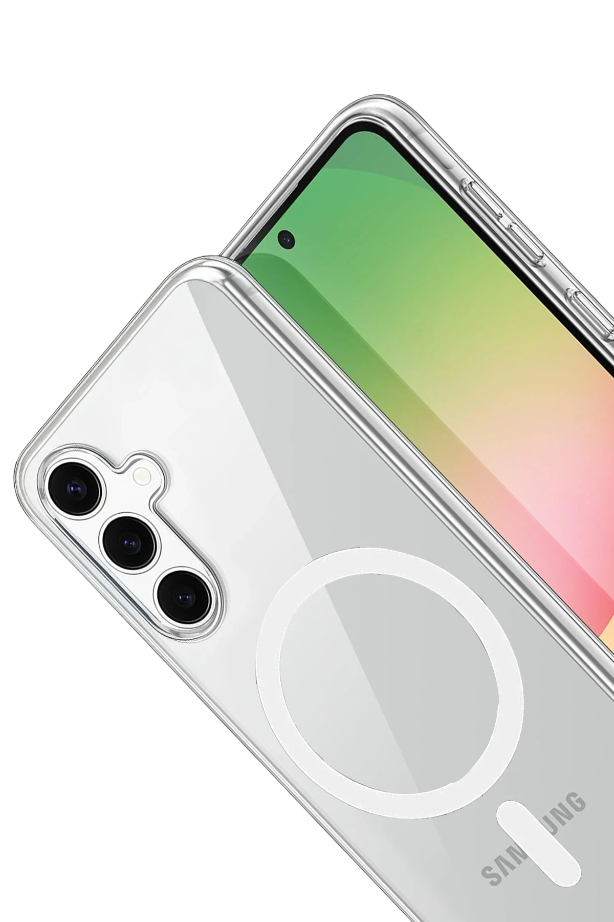 Newface Samsung Galaxy A16 5G Combo Sert Şeffaf Magsafe Kapak - Şeffaf - Görsel 3