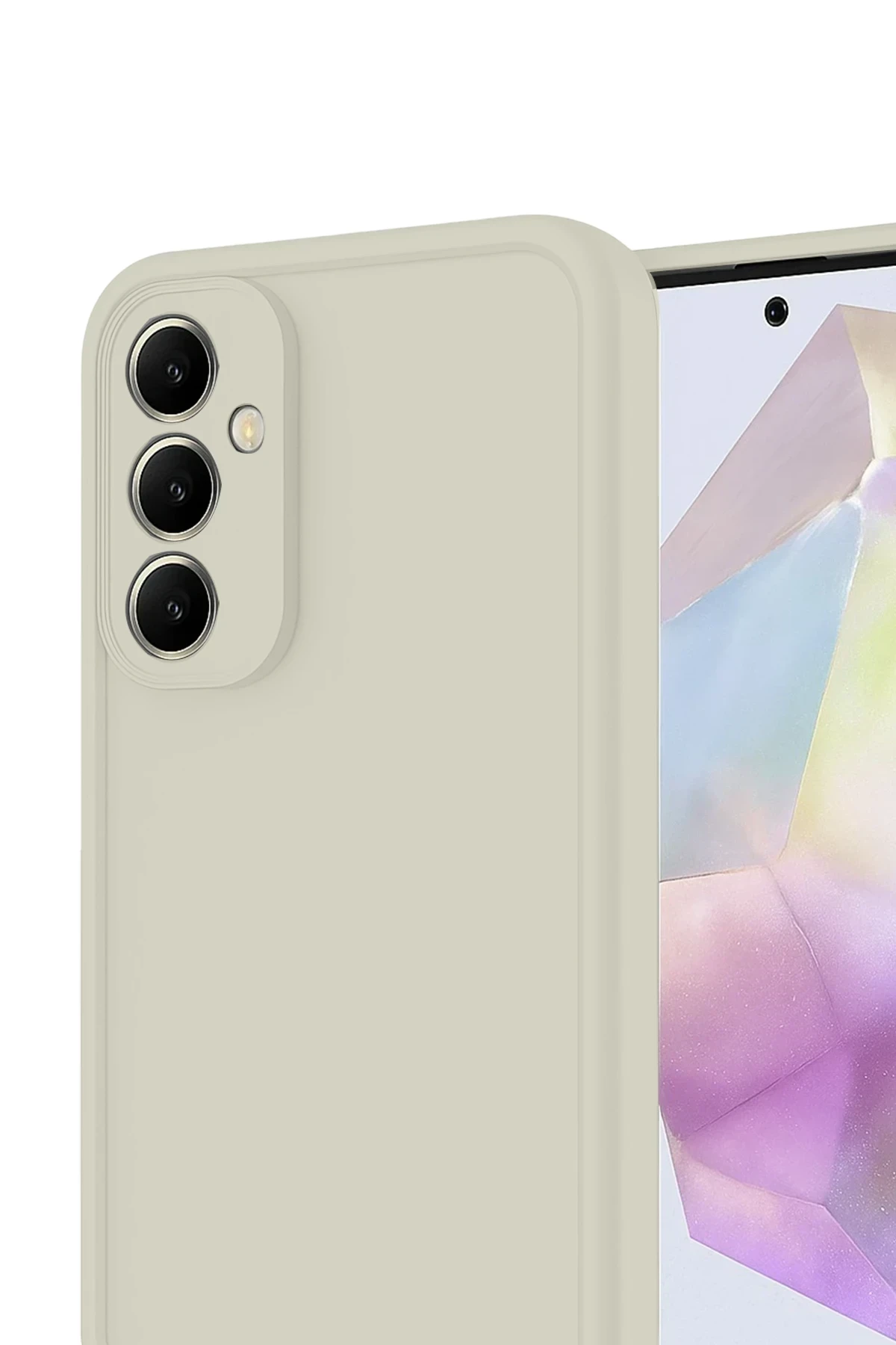 Newface Samsung Galaxy A16 5G Kılıf Viera Silikon - Krem - Görsel 3