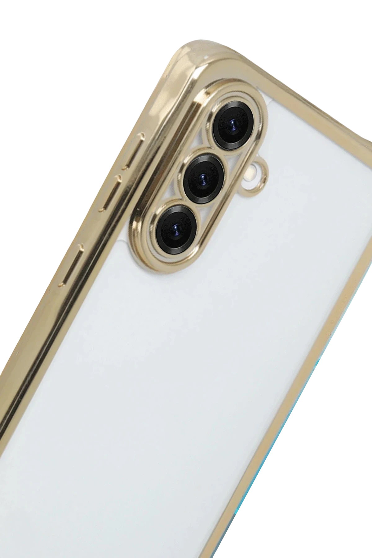 Newface Samsung Galaxy A17 5G Razer Lensli Silikon - Gold - Görsel 3