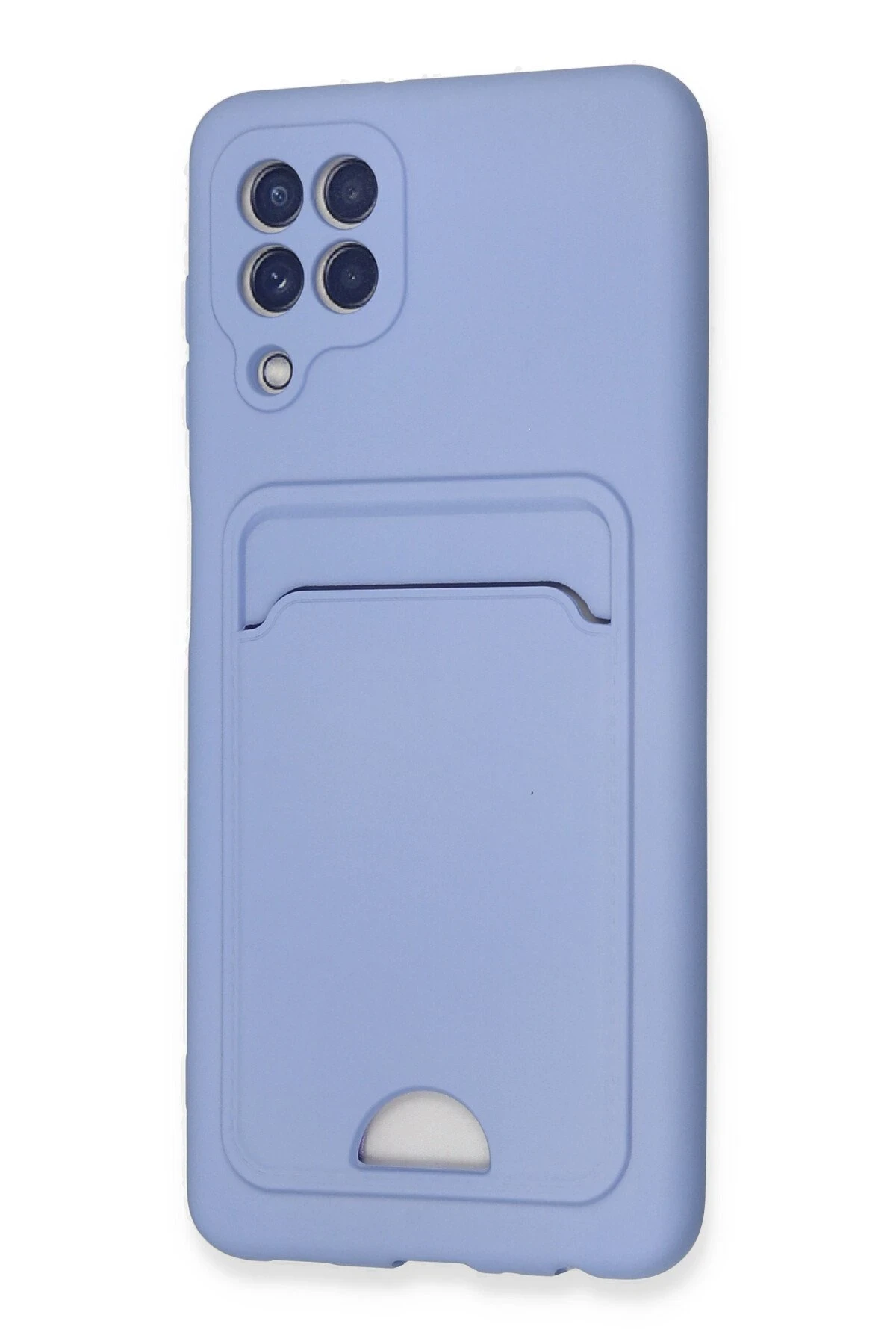 Newface Samsung Galaxy A22 Kılıf Kelvin Kartvizitli Silikon - Lila - Görsel 3