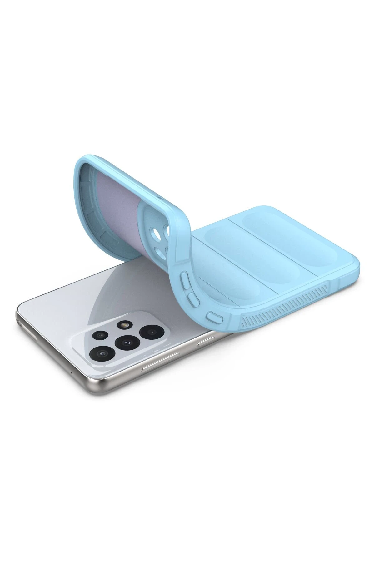 Newface Samsung Galaxy A33 5G Kılıf Optimum Silikon - Sky Blue - Görsel 4