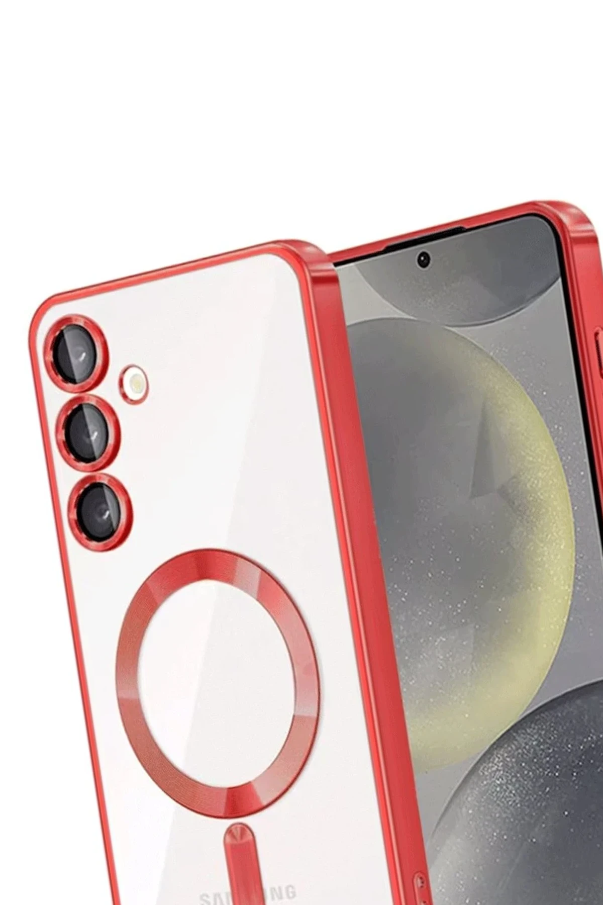 Newface Samsung Galaxy A36 Kross Magneticsafe Kapak - Kırmızı - Görsel 3