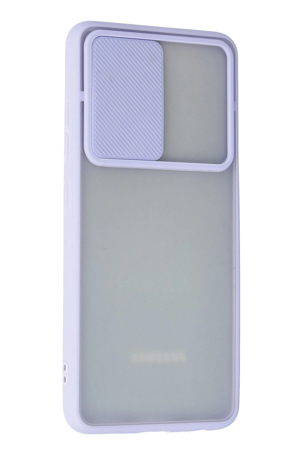 Newface Samsung Galaxy A52 Kılıf Palm Buzlu Kamera Sürgülü Silikon - Lila - Görsel 3