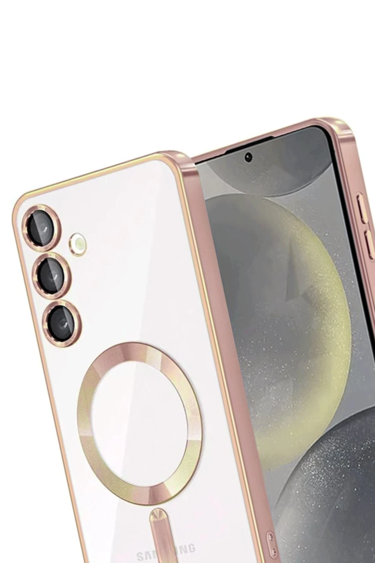 Newface Samsung Galaxy A56 Kross Magneticsafe Kapak - Rose - Görsel 3