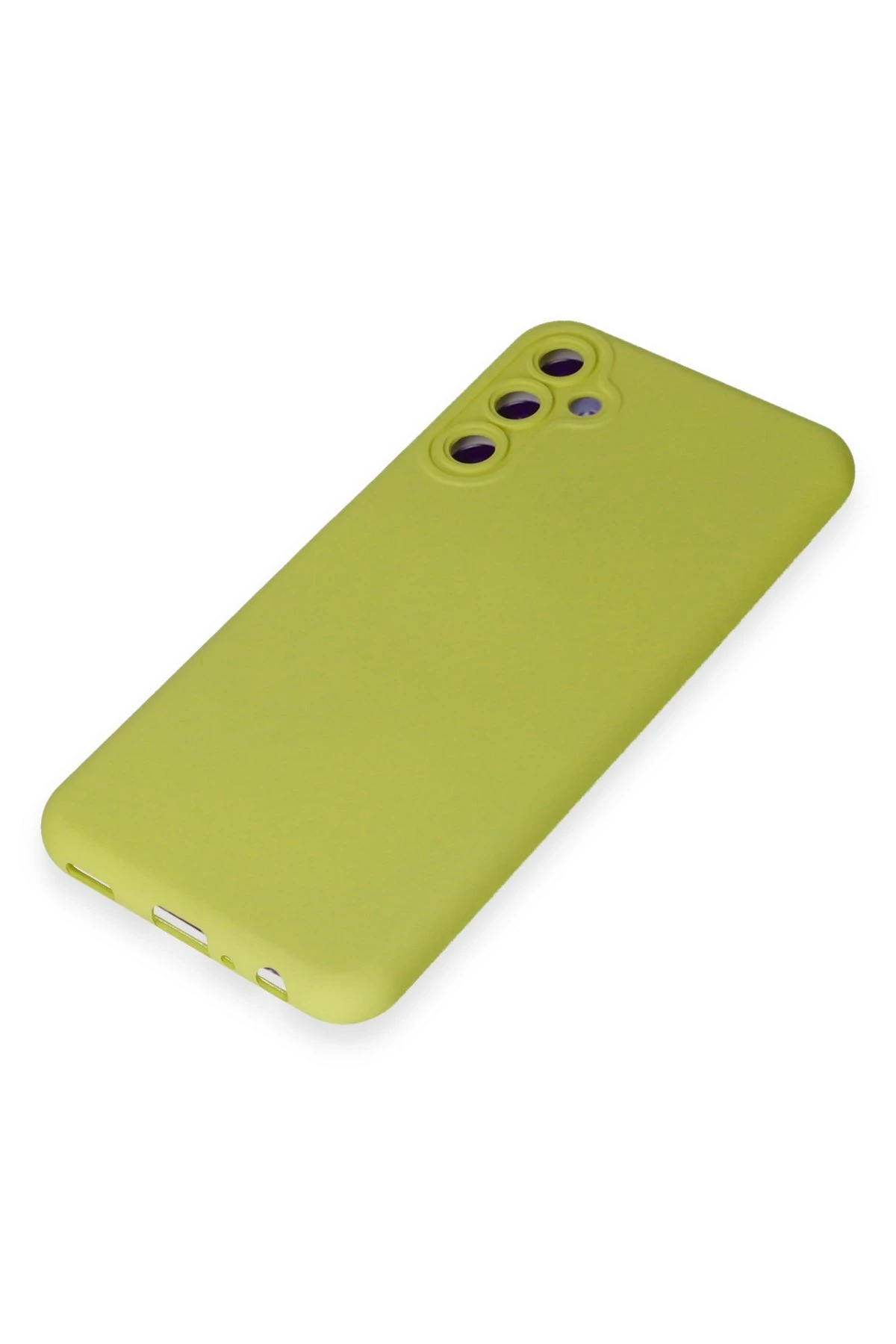 Newface Samsung Galaxy M14 5G Kılıf Nano içi Kadife Silikon - Sarı - Görsel 4