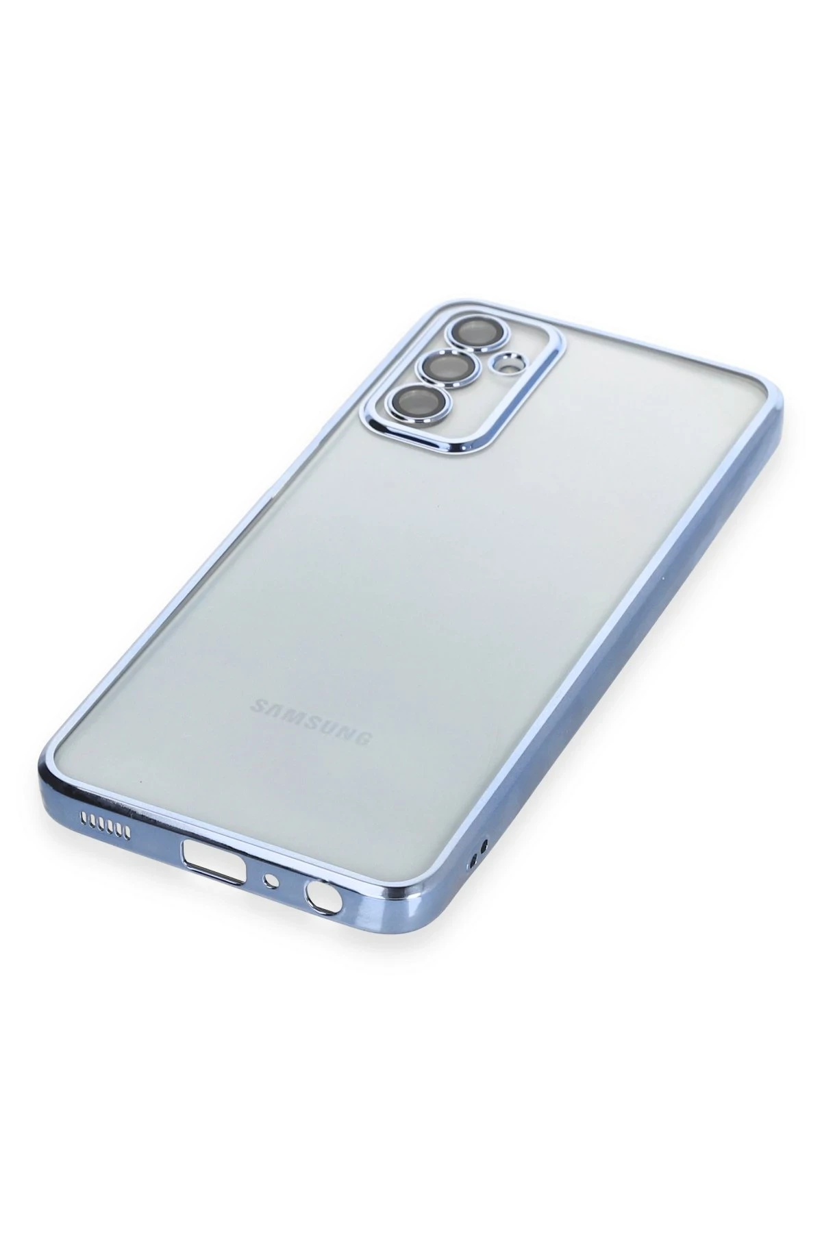 Newface Samsung Galaxy M23 Kılıf Razer Lensli Silikon - Açık Mavi - Görsel 4