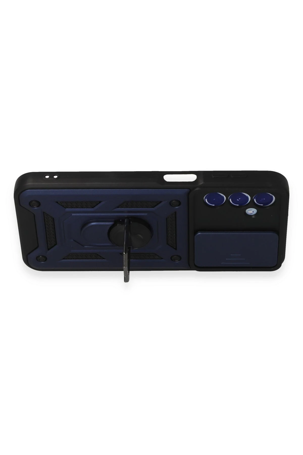 Newface Samsung Galaxy M34 5G Kılıf Pars Lens Yüzüklü Silikon - Lacivert - Görsel 6