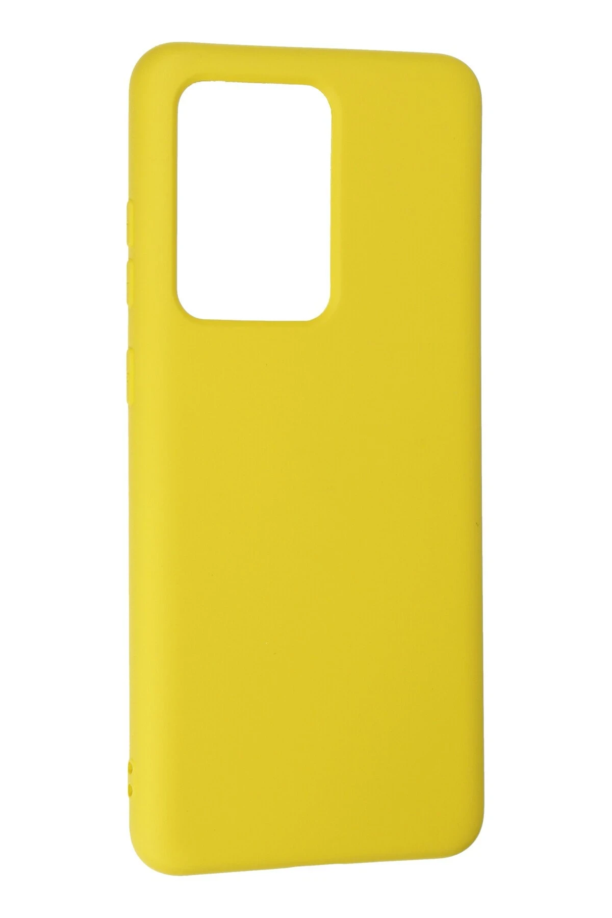 Newface Samsung Galaxy S20 Ultra Kılıf Nano içi Kadife Silikon - Sarı - Görsel 3