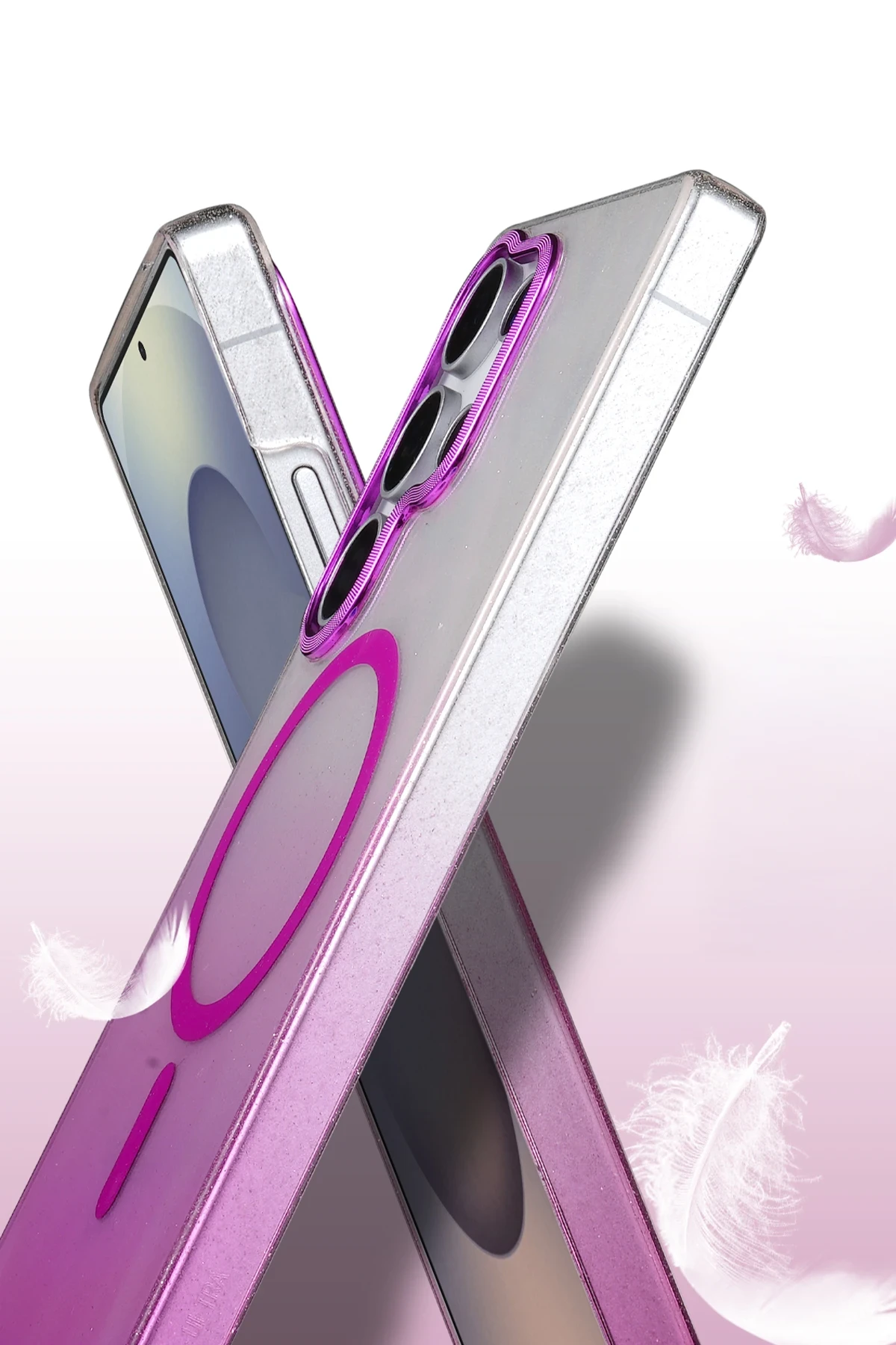 Newface Samsung Galaxy S23 Ultra Glossy Magsafe Kapak - Çöl Titanyum - Görsel 3