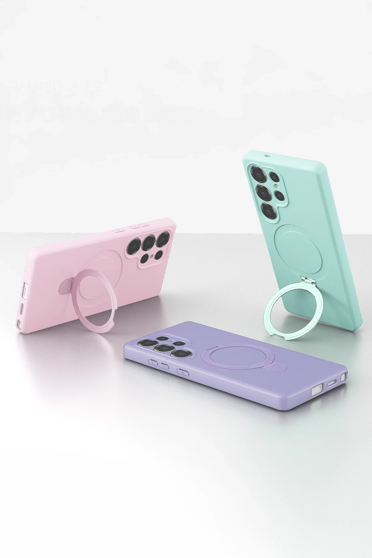 Newface Samsung Galaxy S23 Ultra Regal Magsafe Standlı Kapak - Su Yeşili - Görsel 5