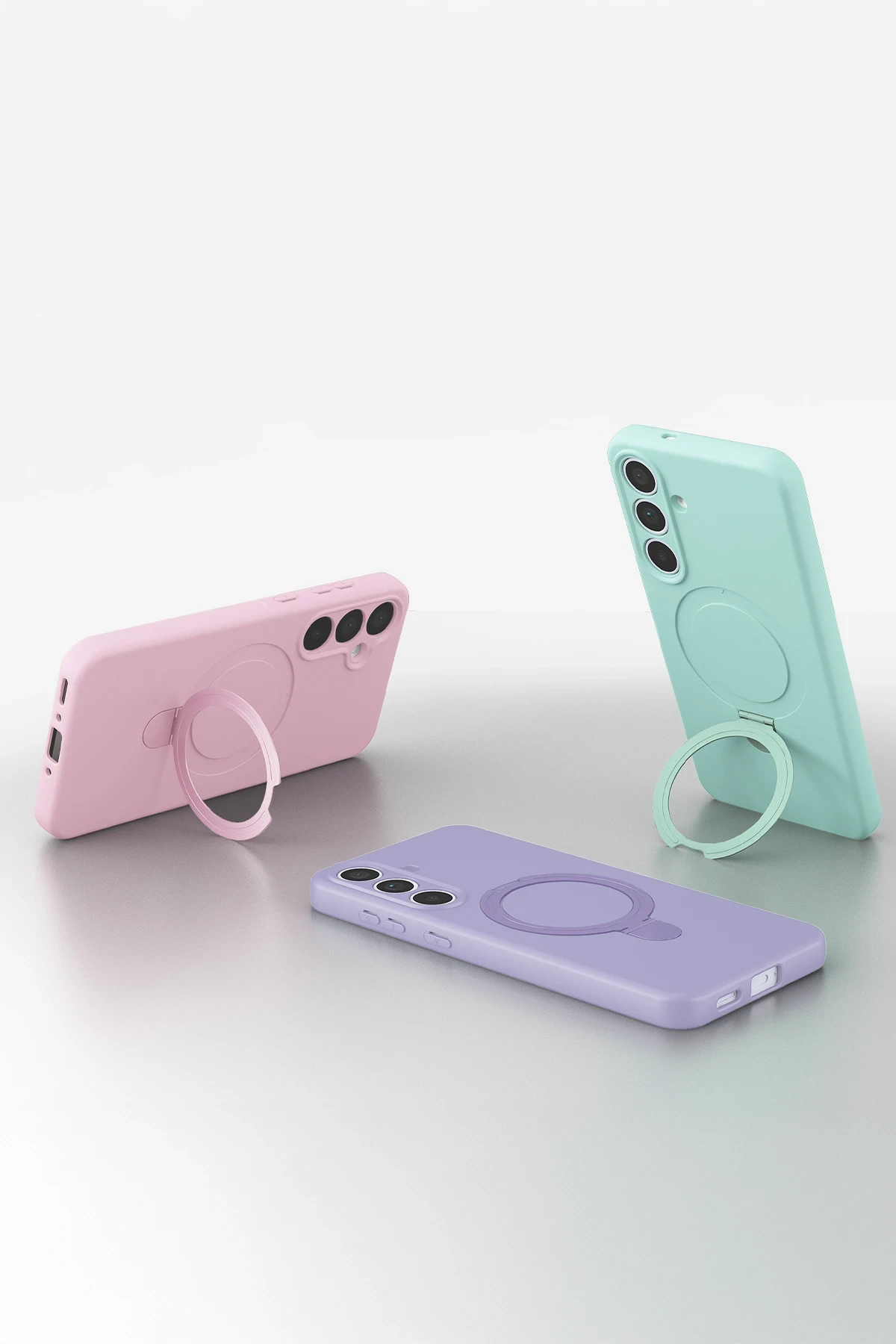 Newface Samsung Galaxy S25 FE Regal Magsafe Standlı Kapak - Açık Pembe - Görsel 5