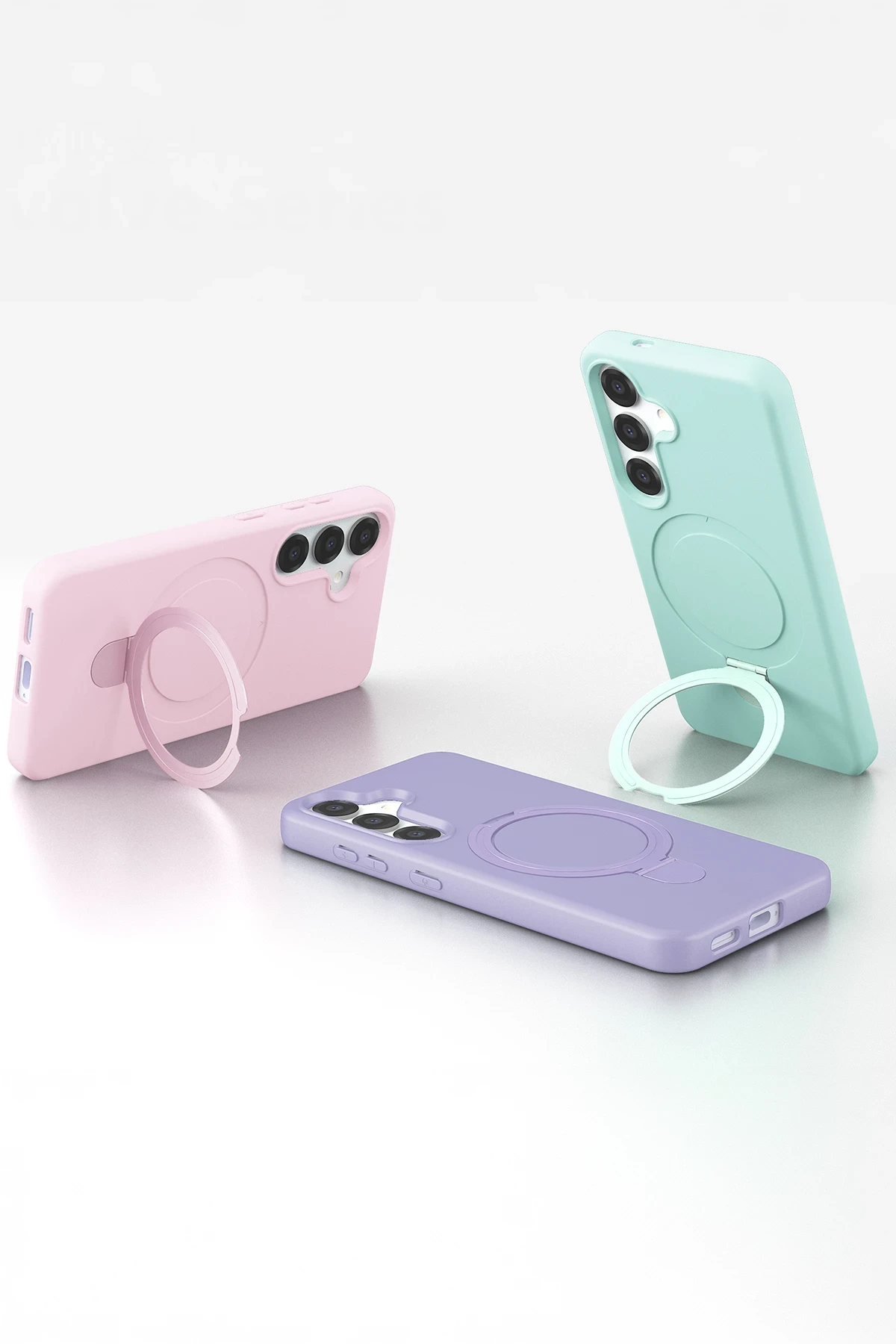 Newface Samsung Galaxy S25 Regal Magsafe Standlı Kapak - Çöl Titanyum - Görsel 5