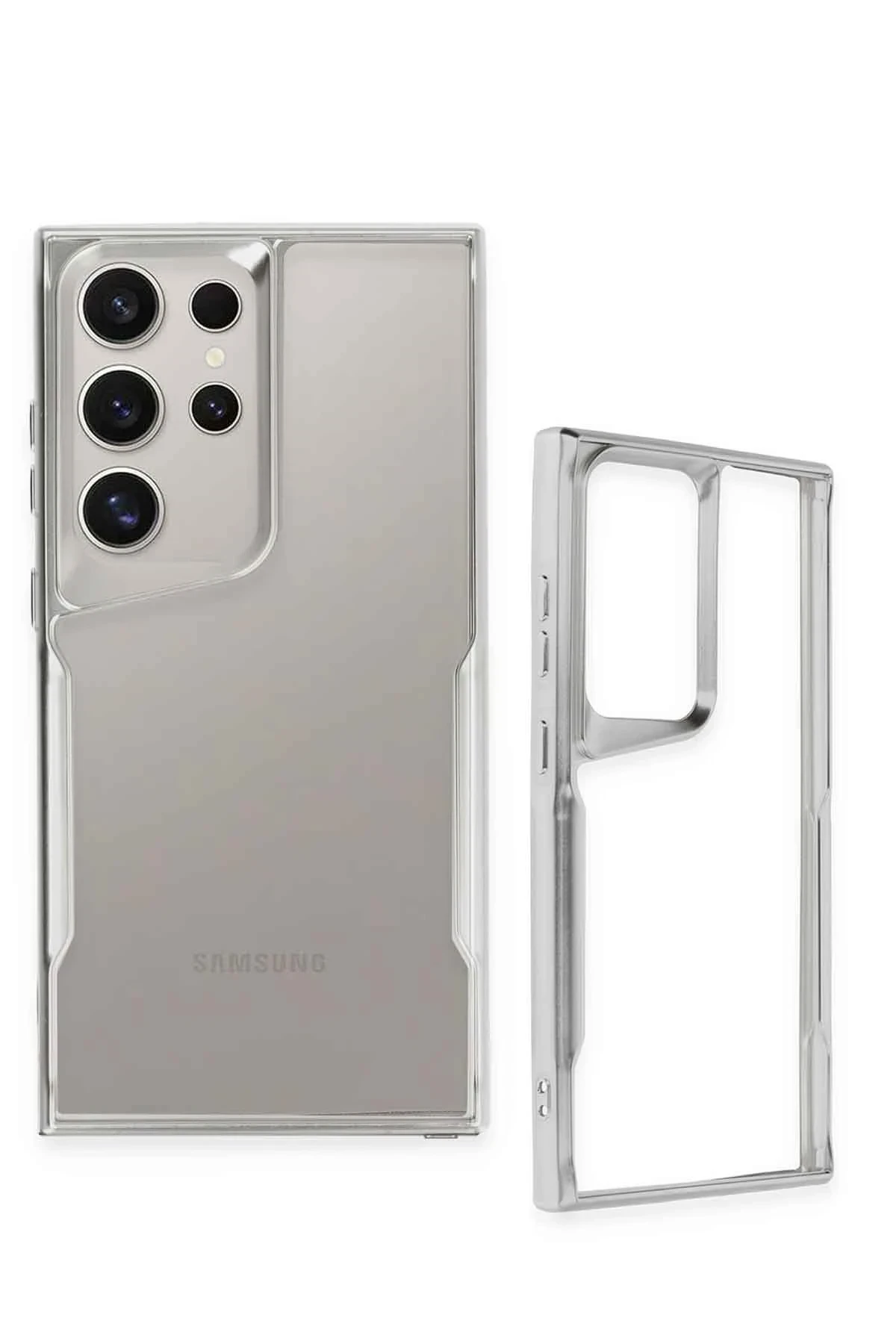 Newface Samsung Galaxy S25 Ultra Kılıf Boyi Silikon Kapak - Titan Gri - Görsel 3