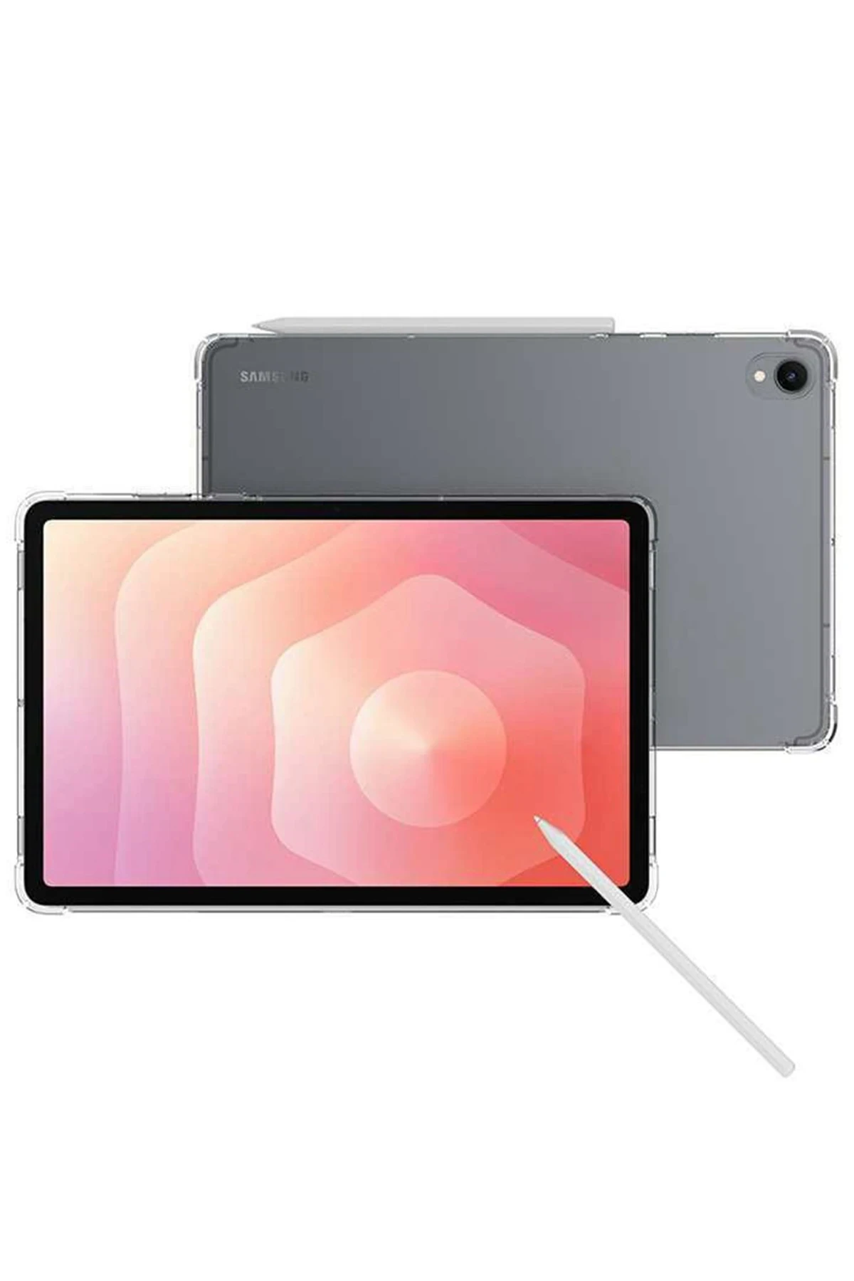 Newface Samsung Galaxy Tab S11 Kılıf Anti Shock Tablet Silikon - Şeffaf - Görsel 3