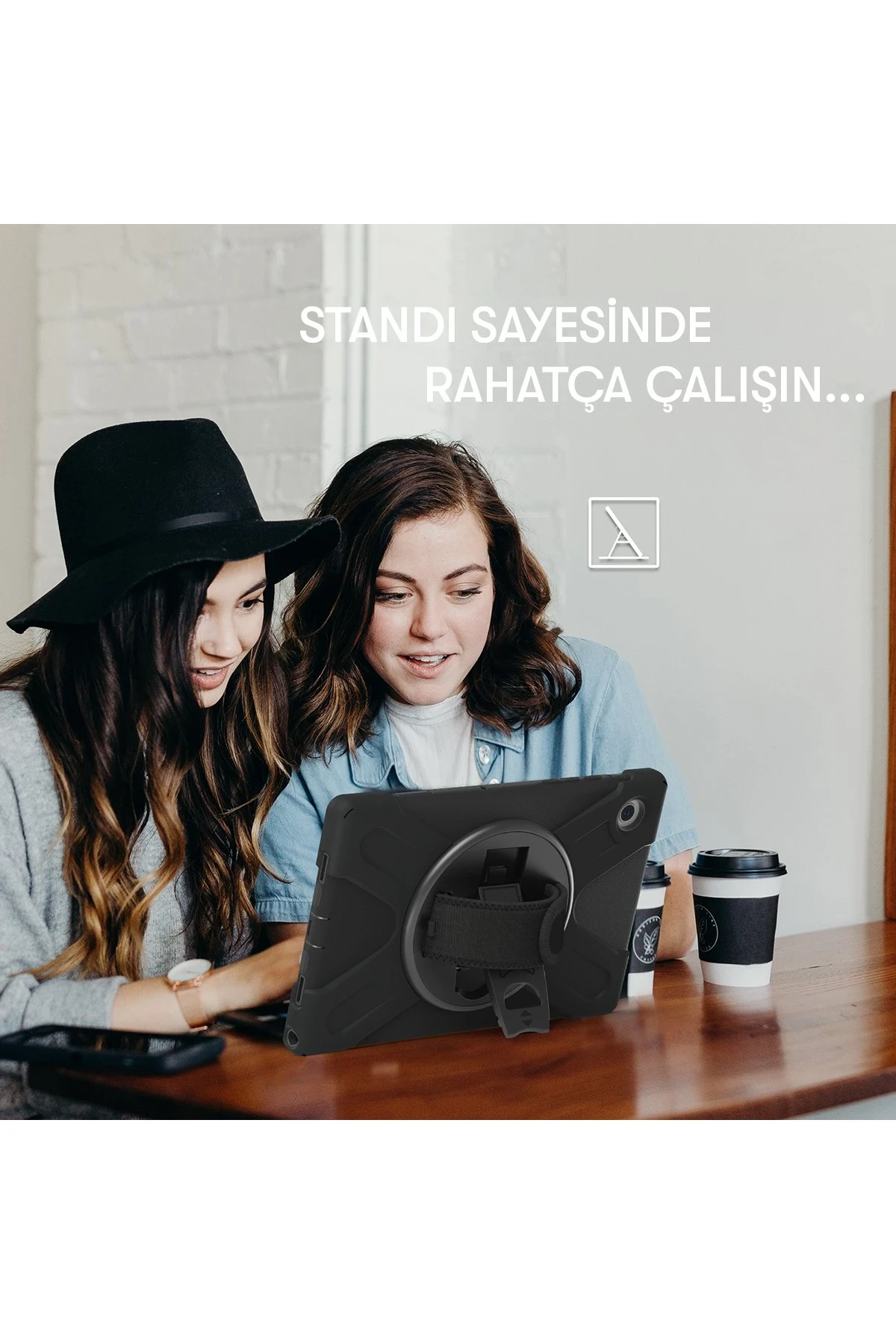 Newface Samsung Galaxy X200 Tab A8 10.5 Kılıf Amazing Tablet Kapak - Pembe - Görsel 3